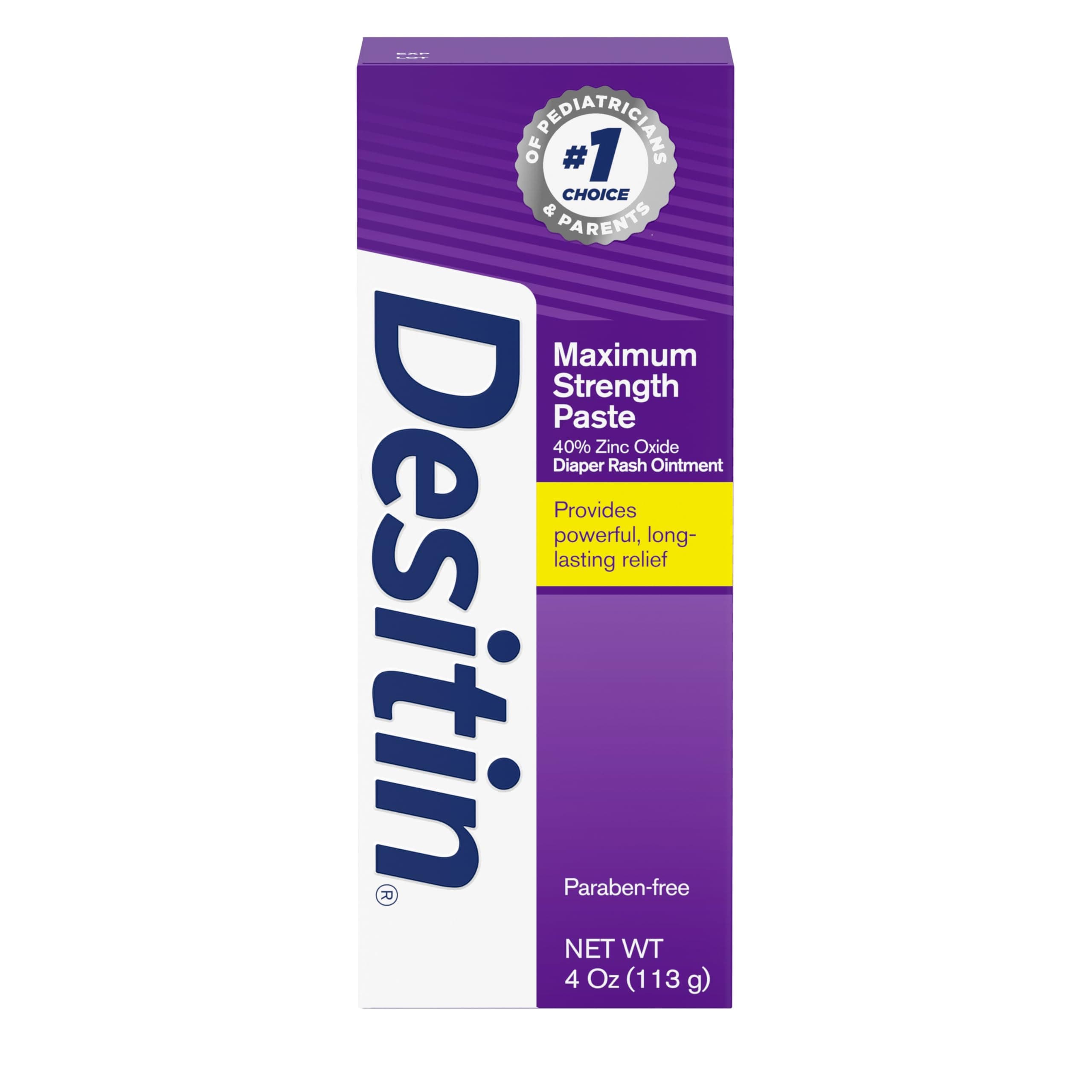 Desitin Baby Diaper Rash Maximum Strength Original Paste, 4 Oz Tube