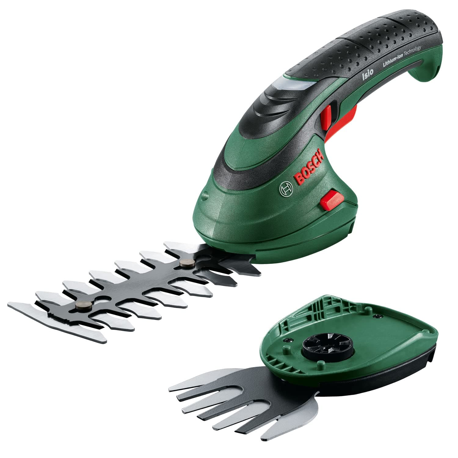 Cordless Edging Shear Set Isio (3.6 V, blade length: 12 cm, tooth spacing: 8 mm, in soft bag packaging), Green