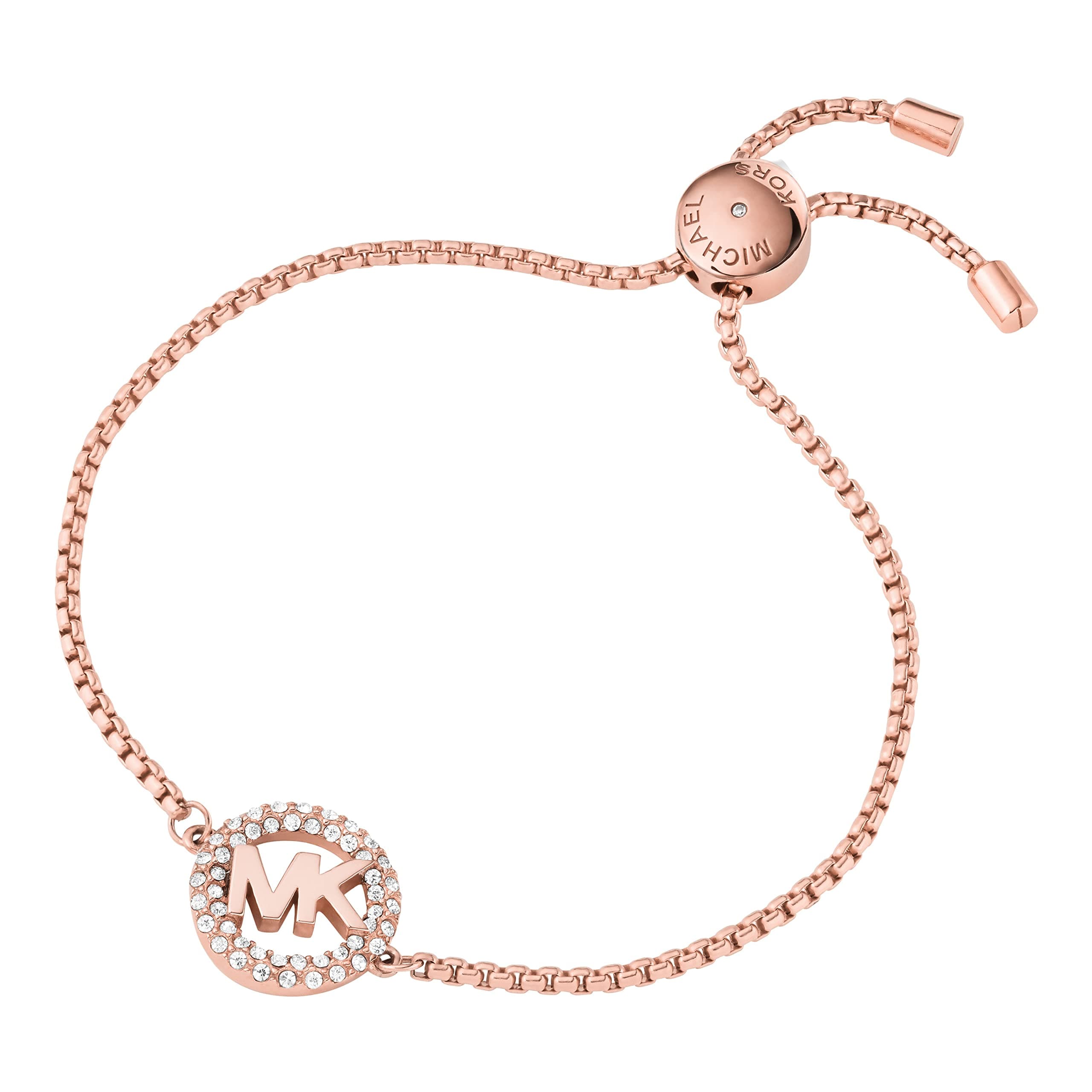 "Blush Rush Bead Bangle Bracelet, Stainless Steel