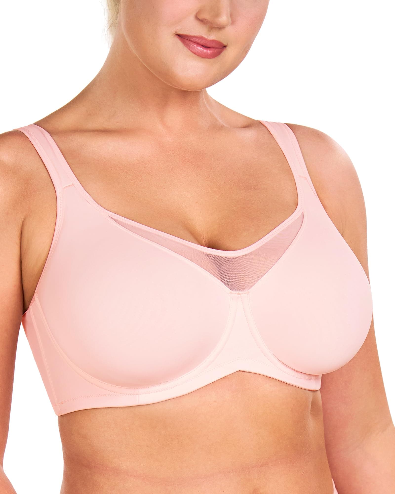 HSIA Minimizer Bras for Women Plus Size, Full Coverage Coolcomfort T Shirt Unlined Bra with Underwire for Heavy Breast