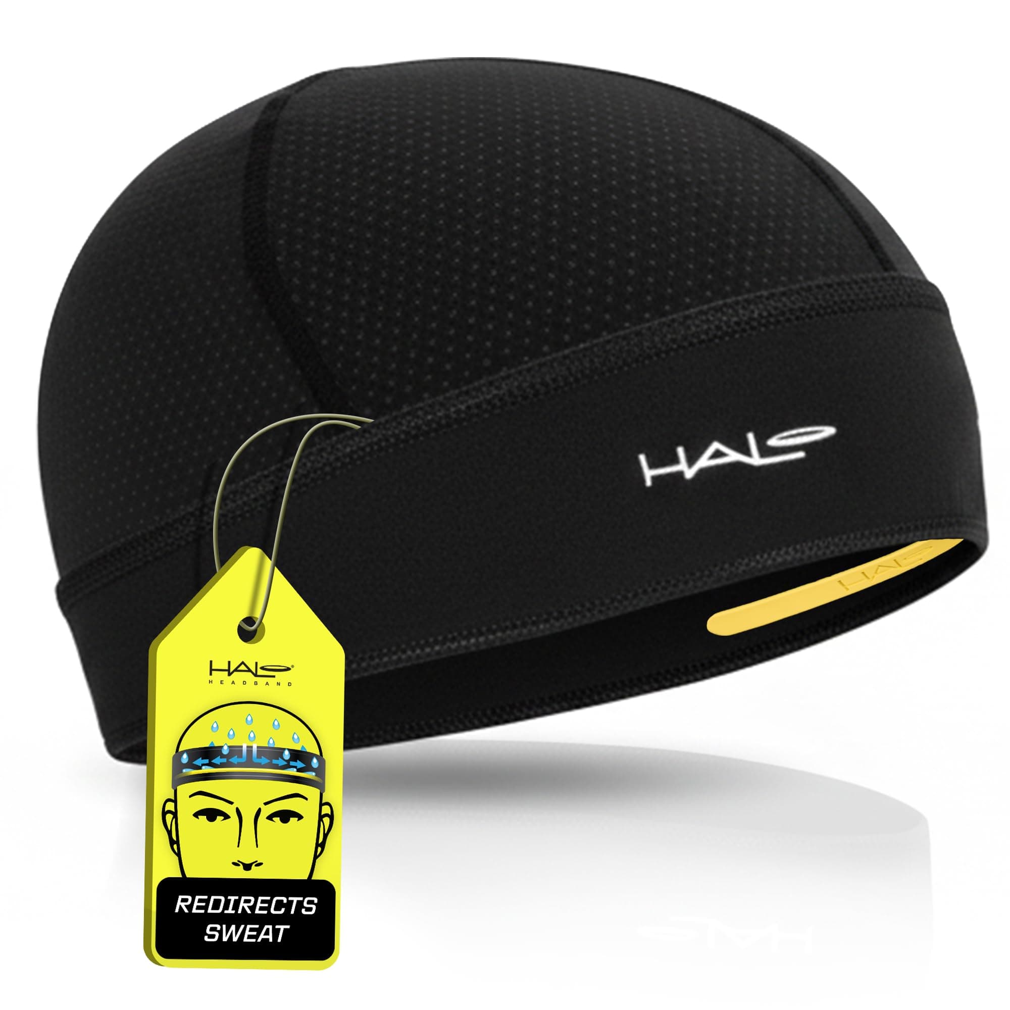 Halo Headband Skull Cap - The Ultimate Sweat Diverting, Absorbent, Lightweight, High Performance Skull Cap