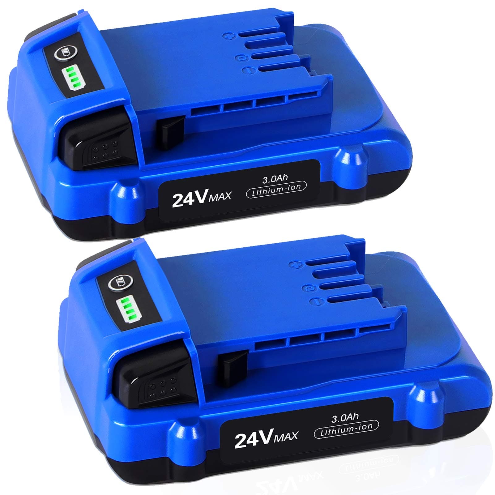 【Upgrade】 2Pack 24V 3.0Ah High Capacity Replace Battery for Kobalt 24V Battery Max KB624-03 KB524-03 KB424-03 KB224-03 Lithium Ion Cordless Tools Battery[Can't FIT Snow Joe &Sun Joe &Chain Saw]