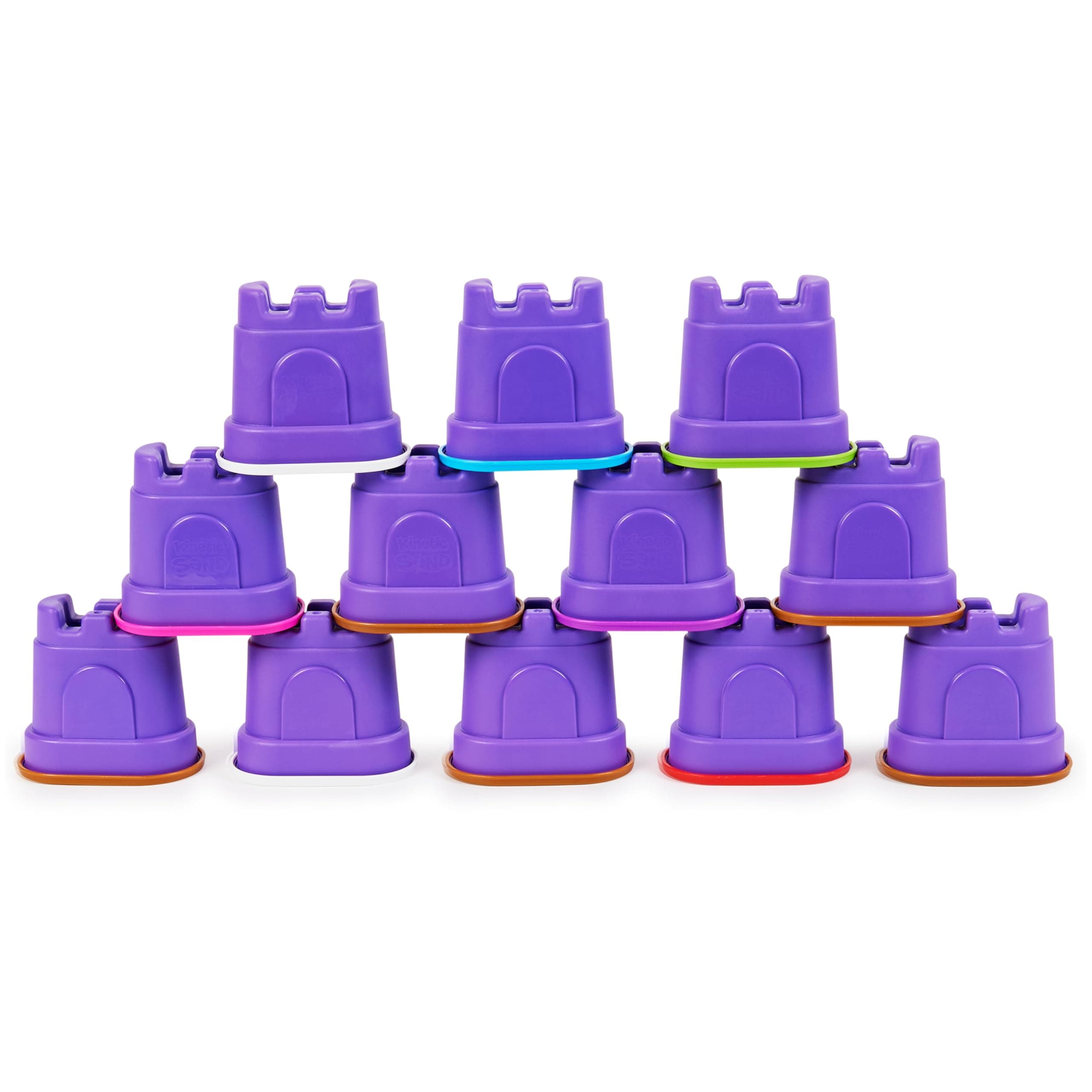 Kinetic Sand, 12-Pack Castle Containers (Amazon Exclusive), Multi-Color Play Sand for Party Favors, Goodie Bags, Sensory Toys for Kids Ages 3 and up