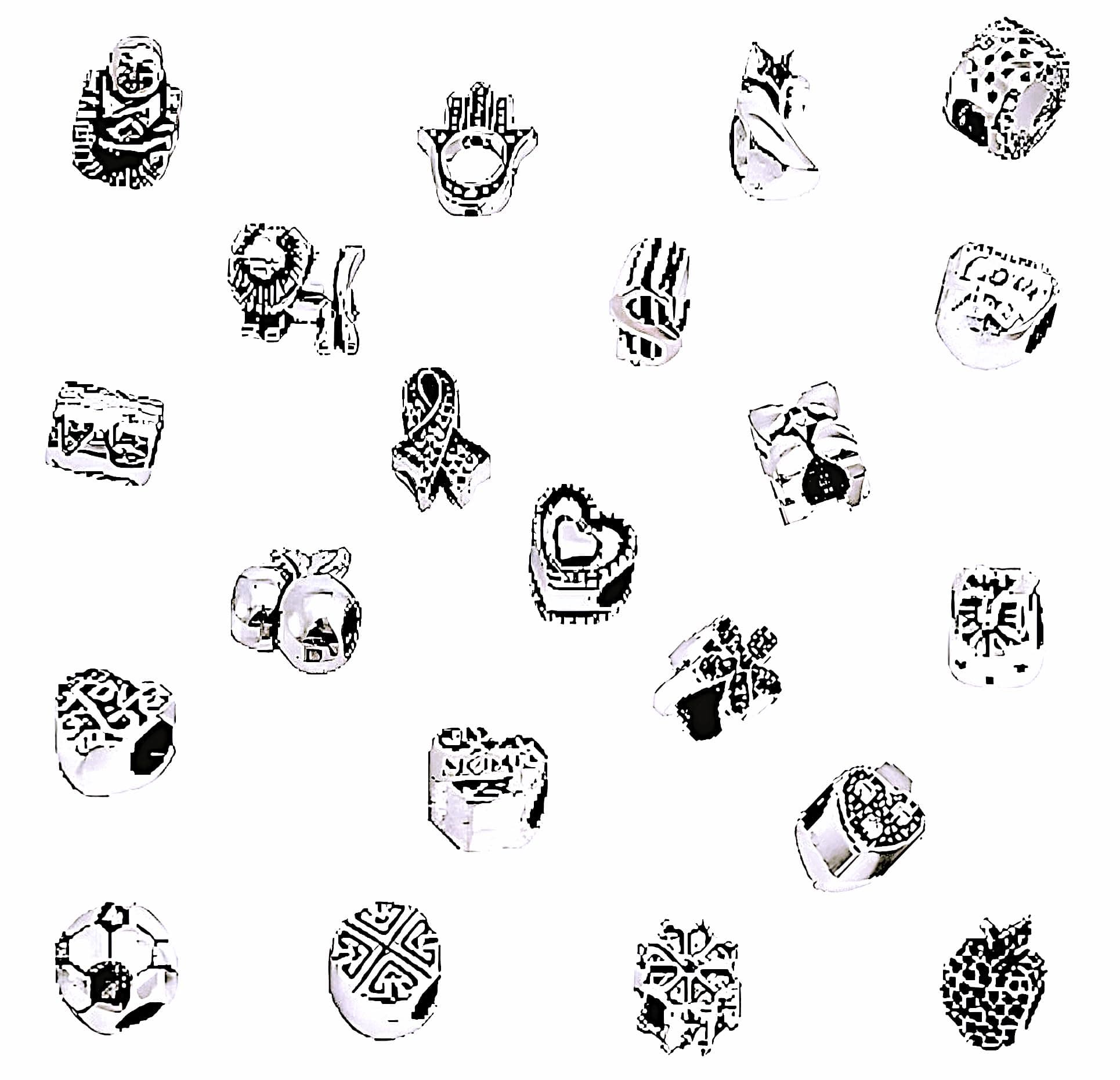 100Pc Tibetan Silver Charms Bulk Pack – 100 Unique Designs No Repeats for Pandora Bracelets Necklaces – Hypoallergenic Nickel-Free – Christmas Birthday Jewellery Making Gifts Women Girls Teens Mum