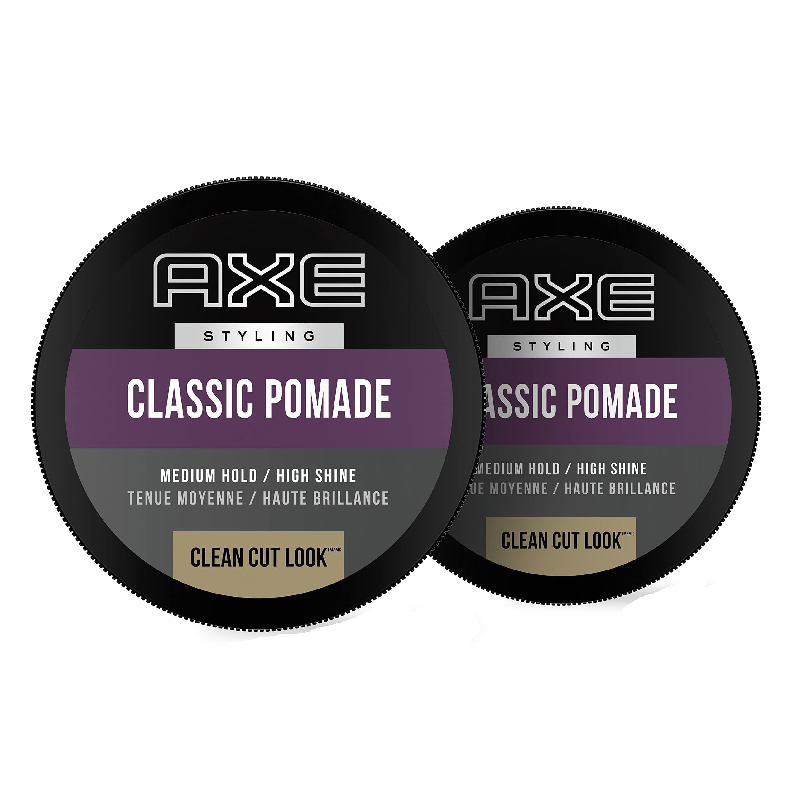 Pomade: Medium Hold and Natural Finish for Easy Styling, 2.64oz (2 Count)