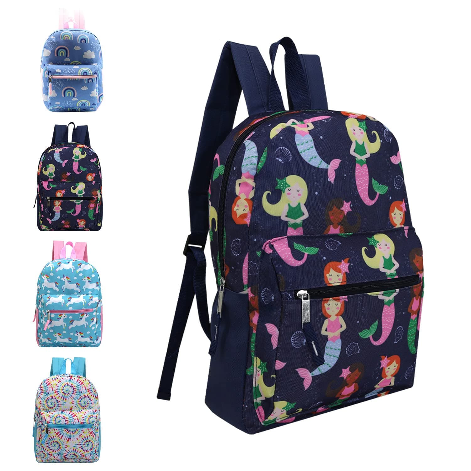 17" School Backpacks for Kids - Backpacks in Bulk for Elementary, Middle, and High School Students in Assorted Colors