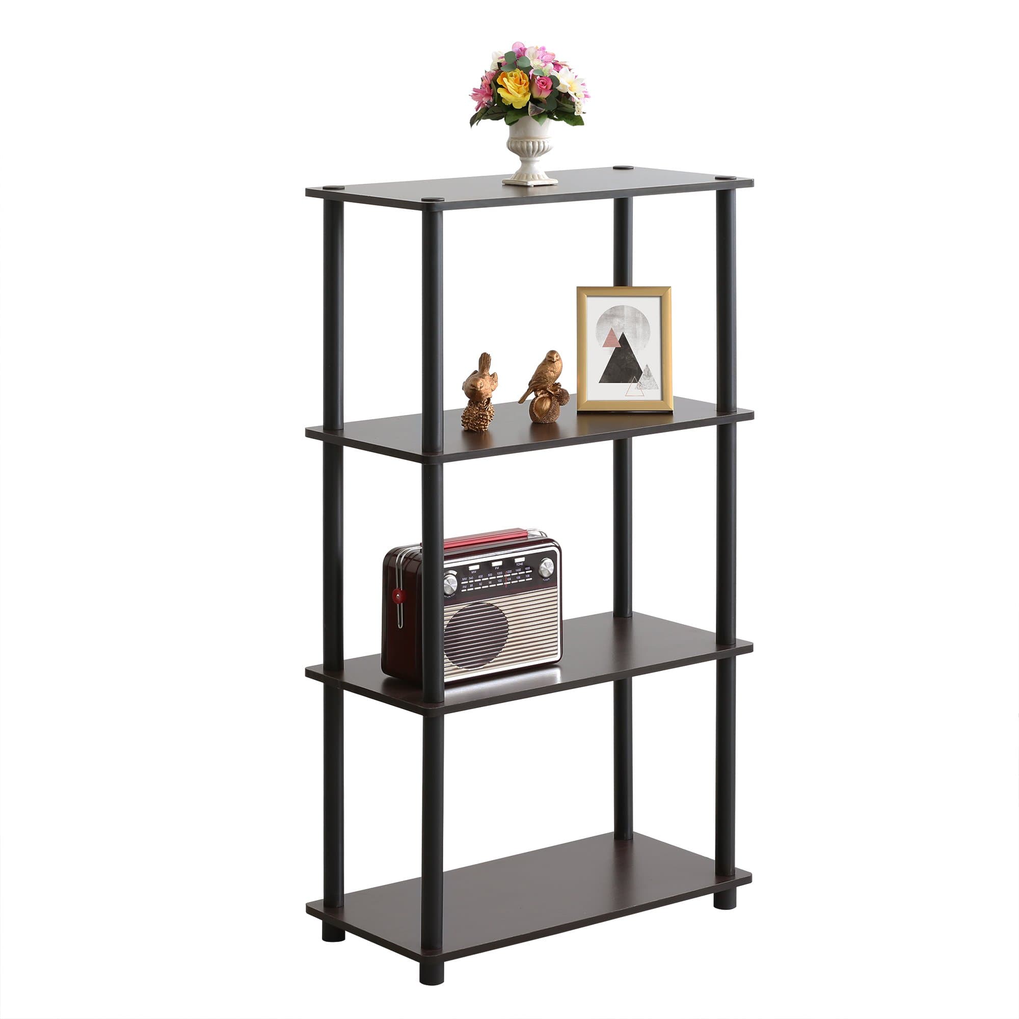 Arau 4-Tier Multipurpose Standing Shelf, Mocha Espresso