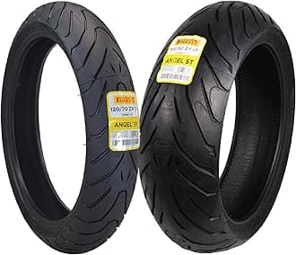 Angel ST 120/70ZR17 (58W) Front & 190/50ZR17 (73W) Rear Motorcycle Tires – High-Performance Sport Touring Tire for Enhanced Grip, Durability & Stability – Fits Sport & Touring Bikes