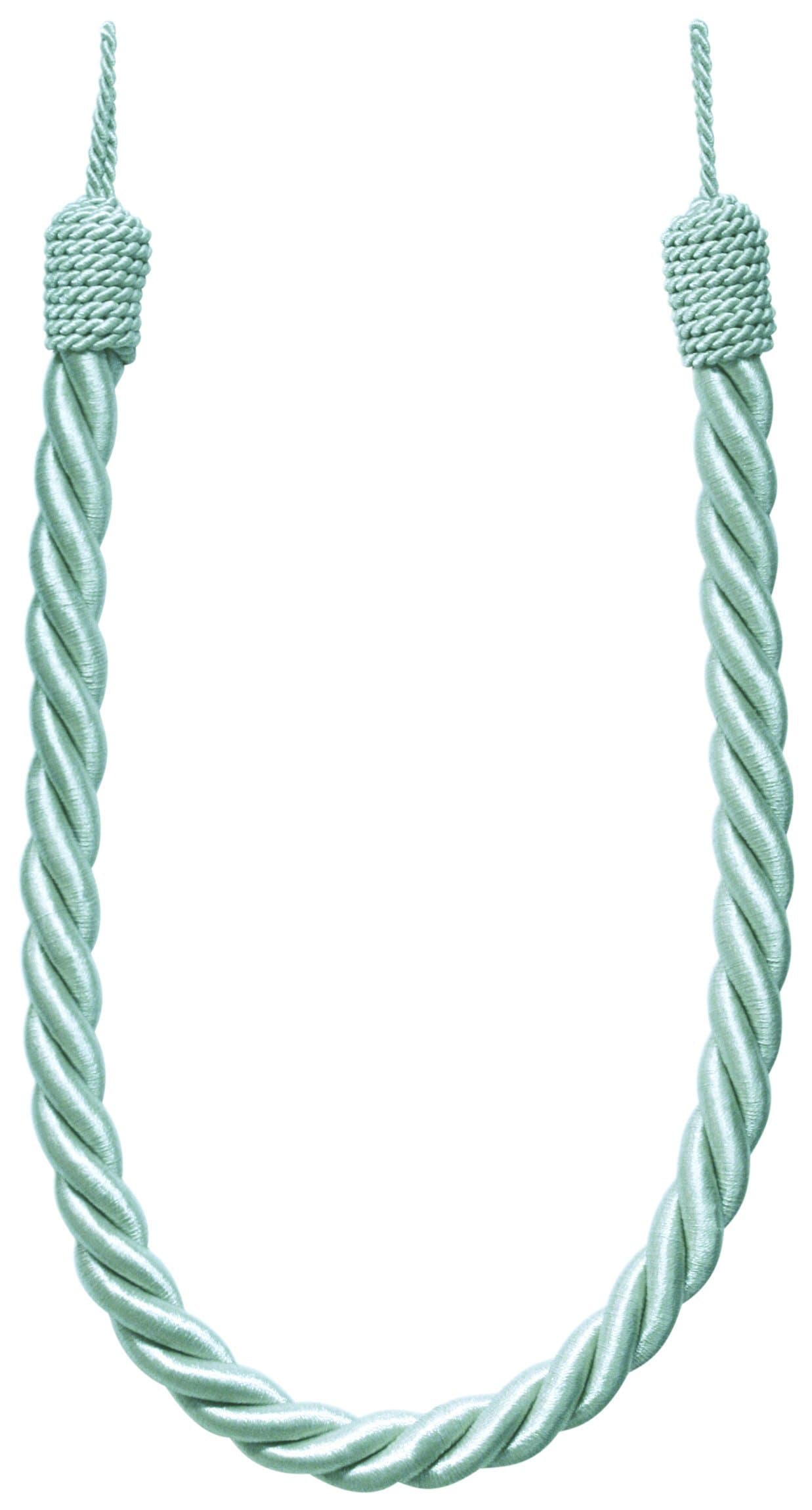 Jones Interiors Reef Twisted Rope Tieback, Polyester, Duck Egg, 40x7x3 cm
