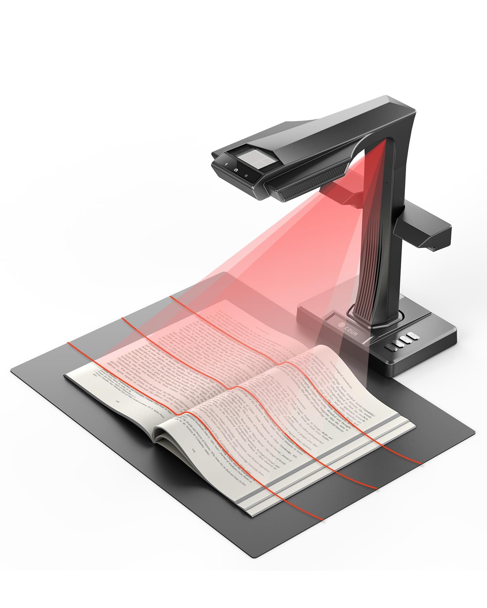 ET MAX Professional Book Scanner, 38MP Document Camera, Laser Curve-Flatten, USB High Speed Document Scanner, 180+ Languages OCR, Capture A3, Support HDMI, for Windows/MacOS/Linux