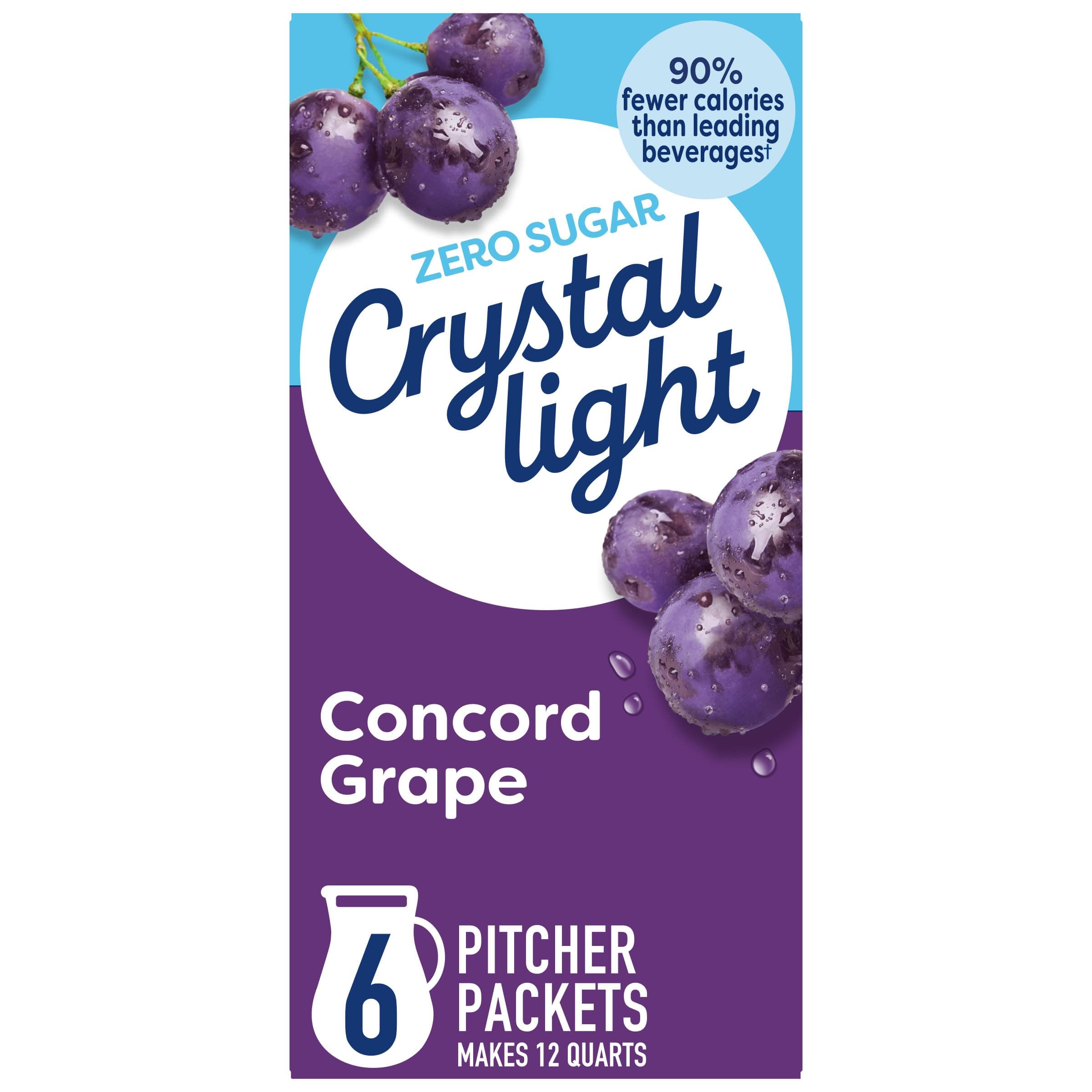 Crystal Light Pitcher Packs Drink Mix, Concord Grape Crystal Light Feature Pack Drink Mix, 6 Bags of Concord Grape [International Direct]