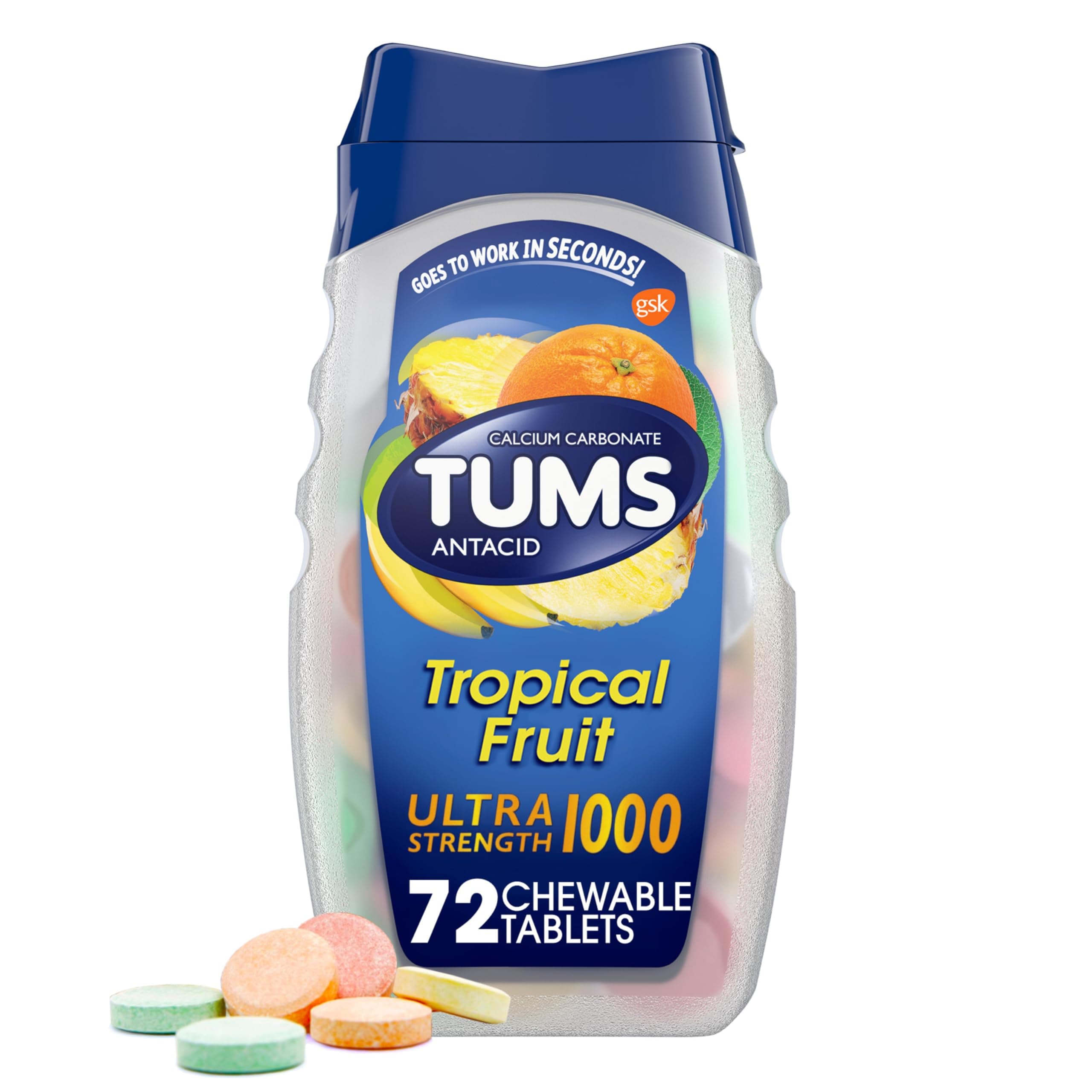 Ultra 1000 Maximum Strength Tropical Fruit - 72 Chewable Tablets