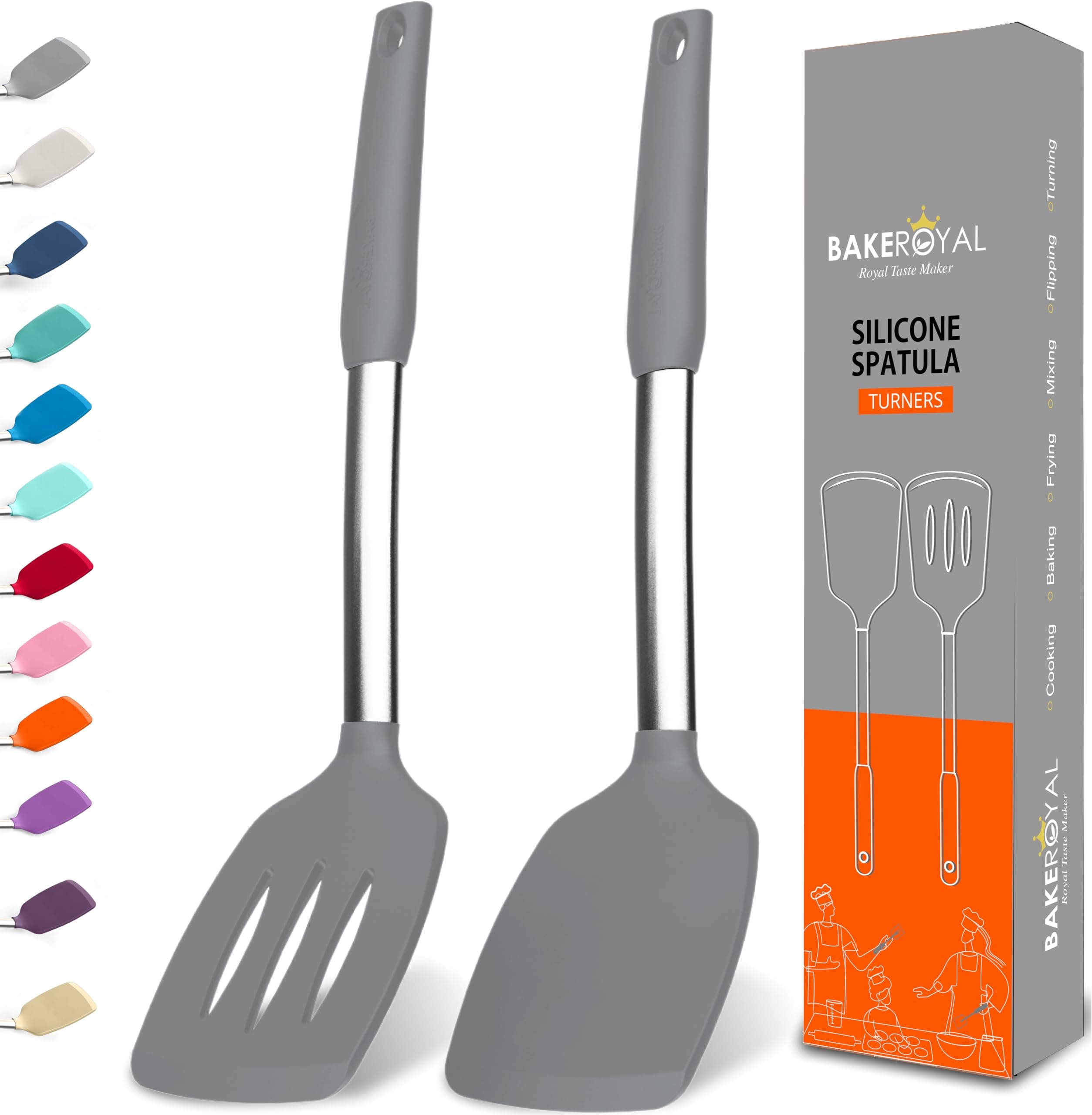 BakeRoyal Silicone Solid Turner - Gray