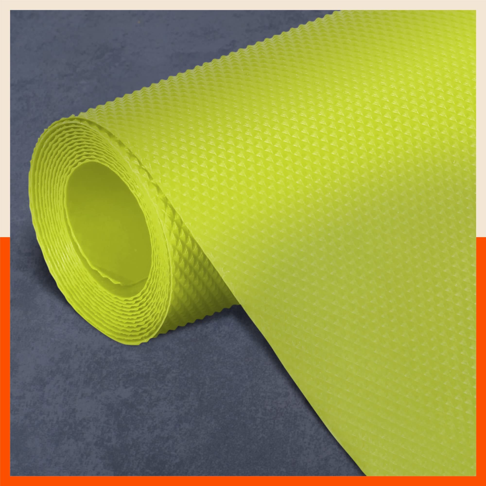 Fridge Roll by Bathla - 45cm x 300cm Roll for Kitchen, Drawer, Bathroom, Table, Fridge | Temperature Resistant | Multipurpose, Washable, Reusable | Diamond Textured | Non-Slip (Vega, 380 GSM, Green)