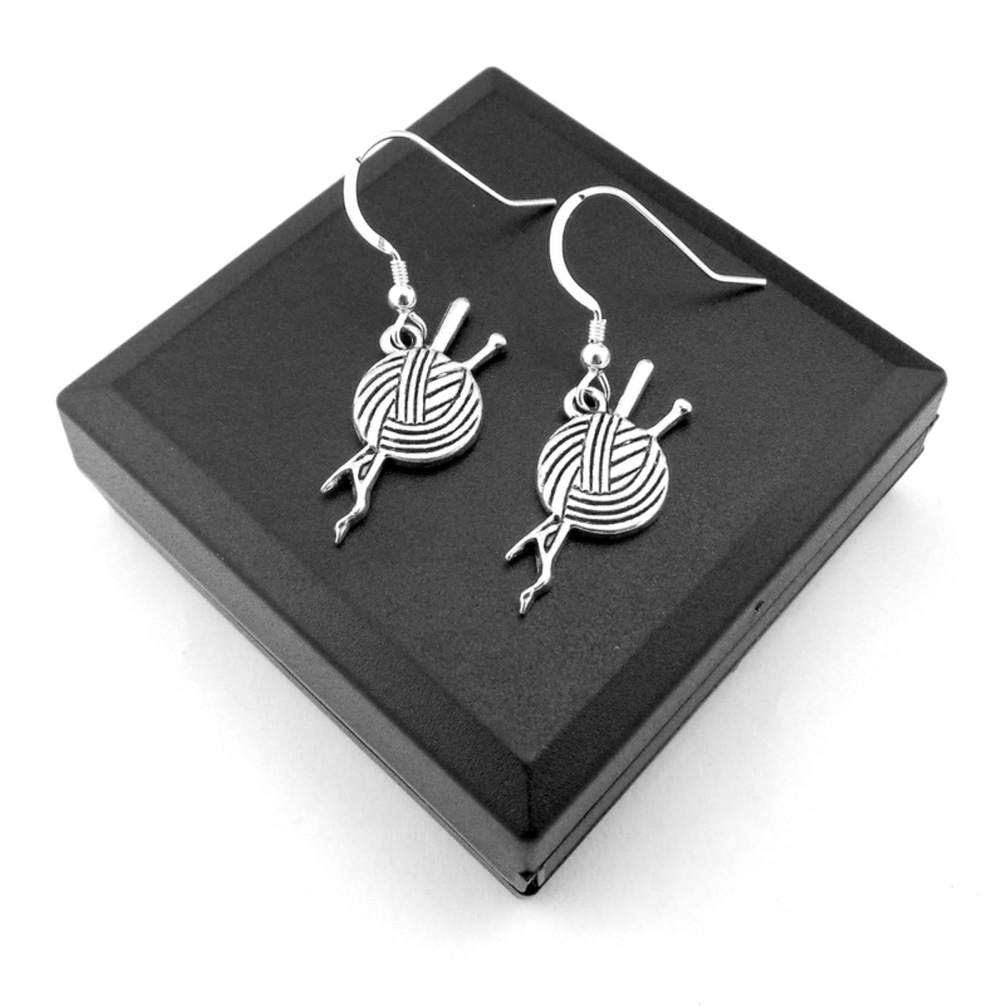 Knitting Wool Earrings, Crafting Gifts