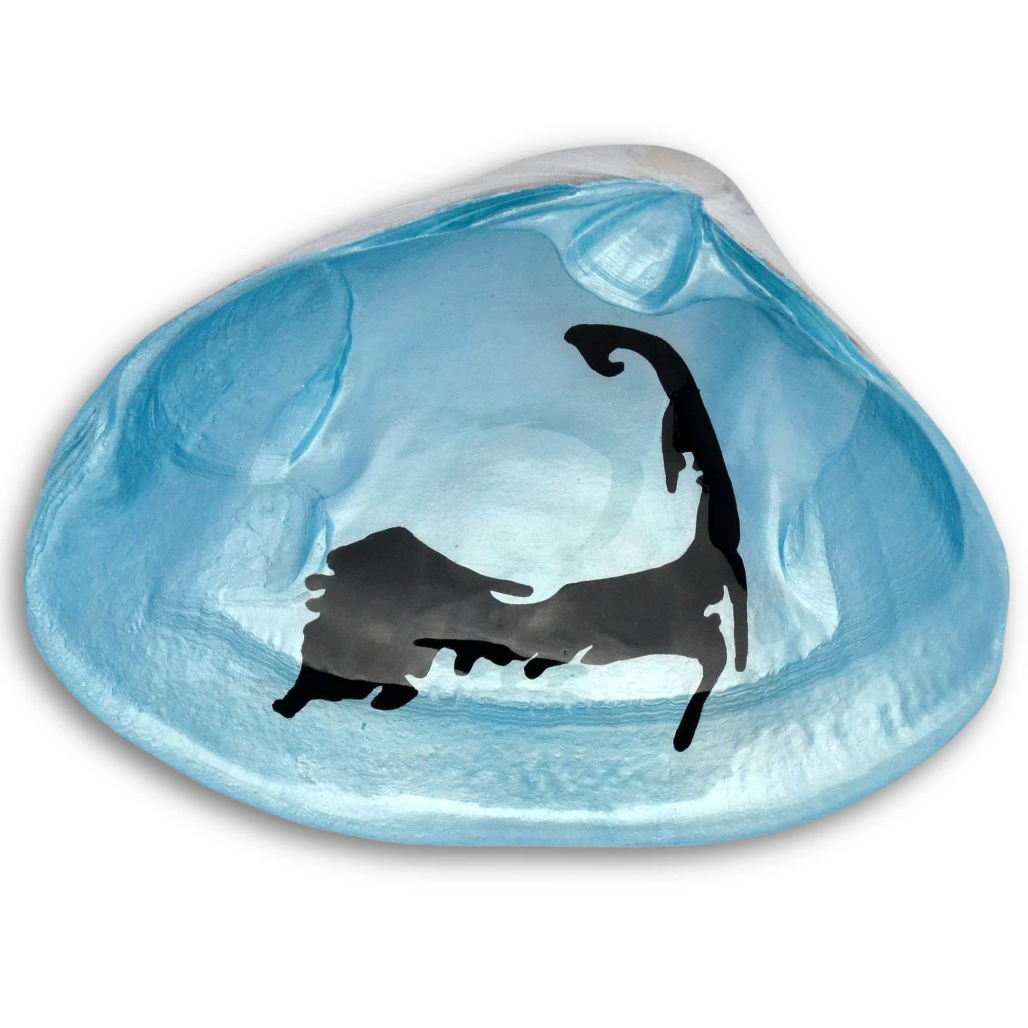 Cape Cod Shell Dish - Spoon Rest, Ring Holder, Jewelry Holders, Trinket Dishes, Catchall Bowl - Hand Painted Cape Cod Clam Shells With Resin Finish