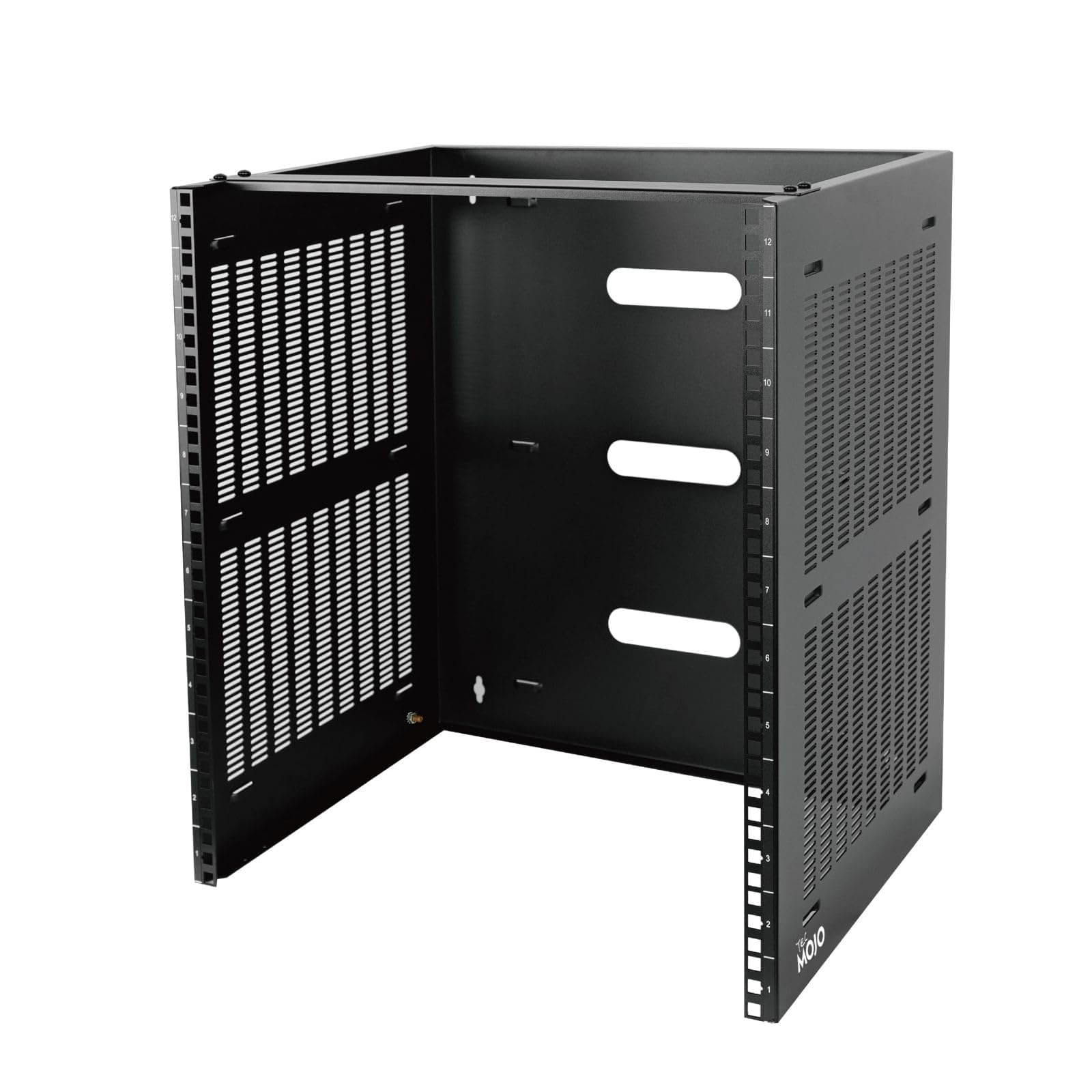 Tecmojo Wall Mount Patch Panel Bracket Network Rack for Shallow Sever IT Equipment, 14 inch Deep (12U)
