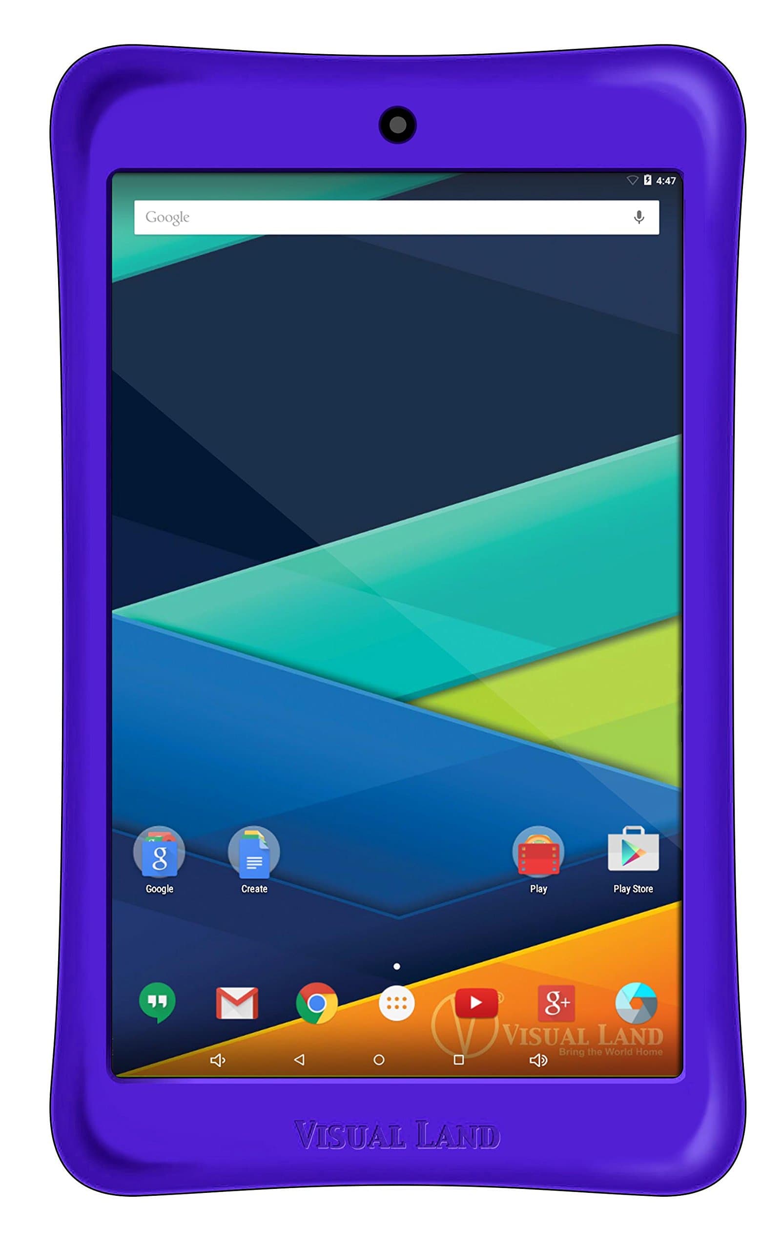 Visual Land Prestige ELITE 8Qi : 8" INTEL Atom X3 QuadCore 16GB IPS 1280 X 800 Android 5.1 Lollipop, WiFi, Bluetooth, Google Certified Tablet w/BUMPER - Purple