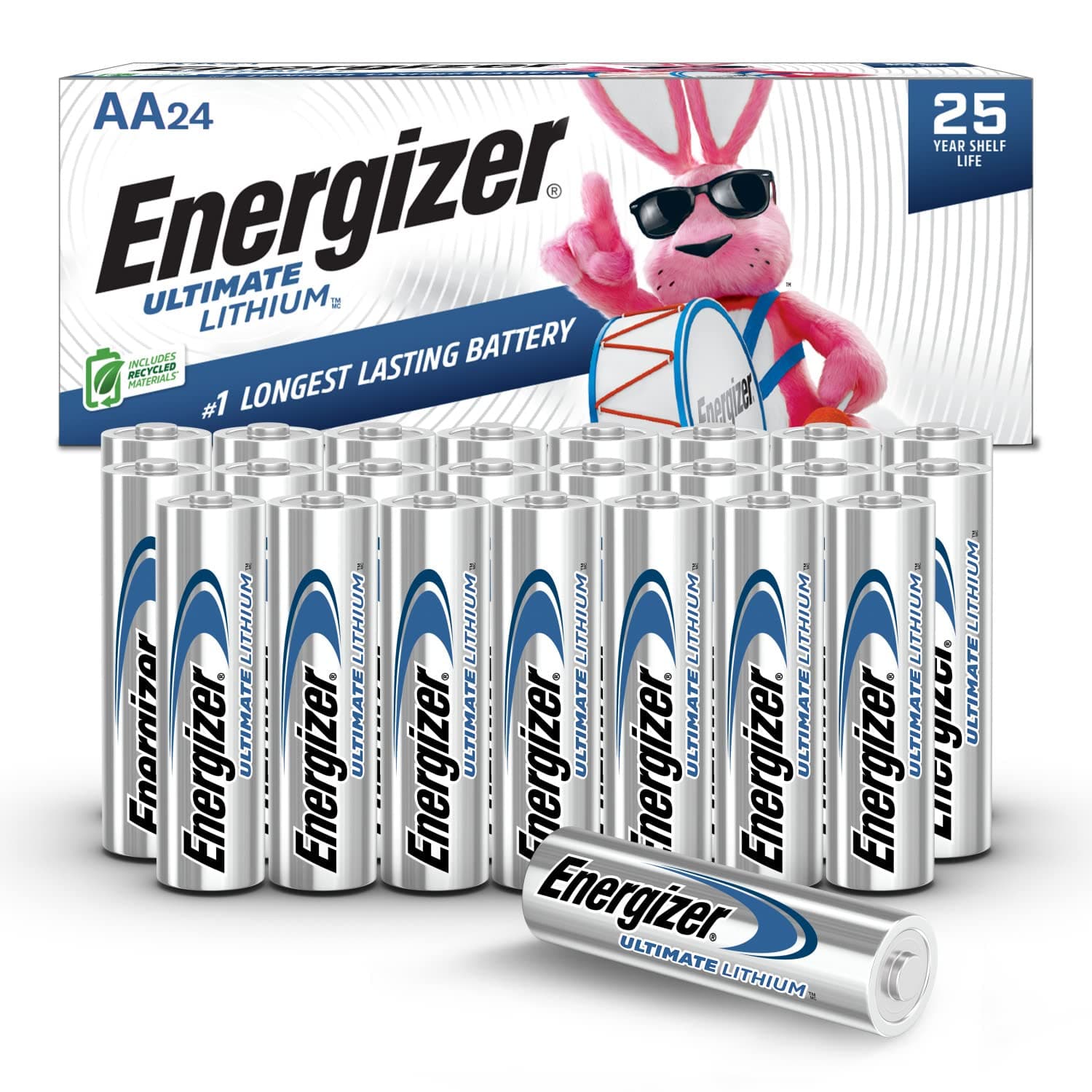 Ultimate Lithium AA Batteries, 24 Pack, 1.5V Long-Lasting for High-Drain Devices, Cameras & Flashlights