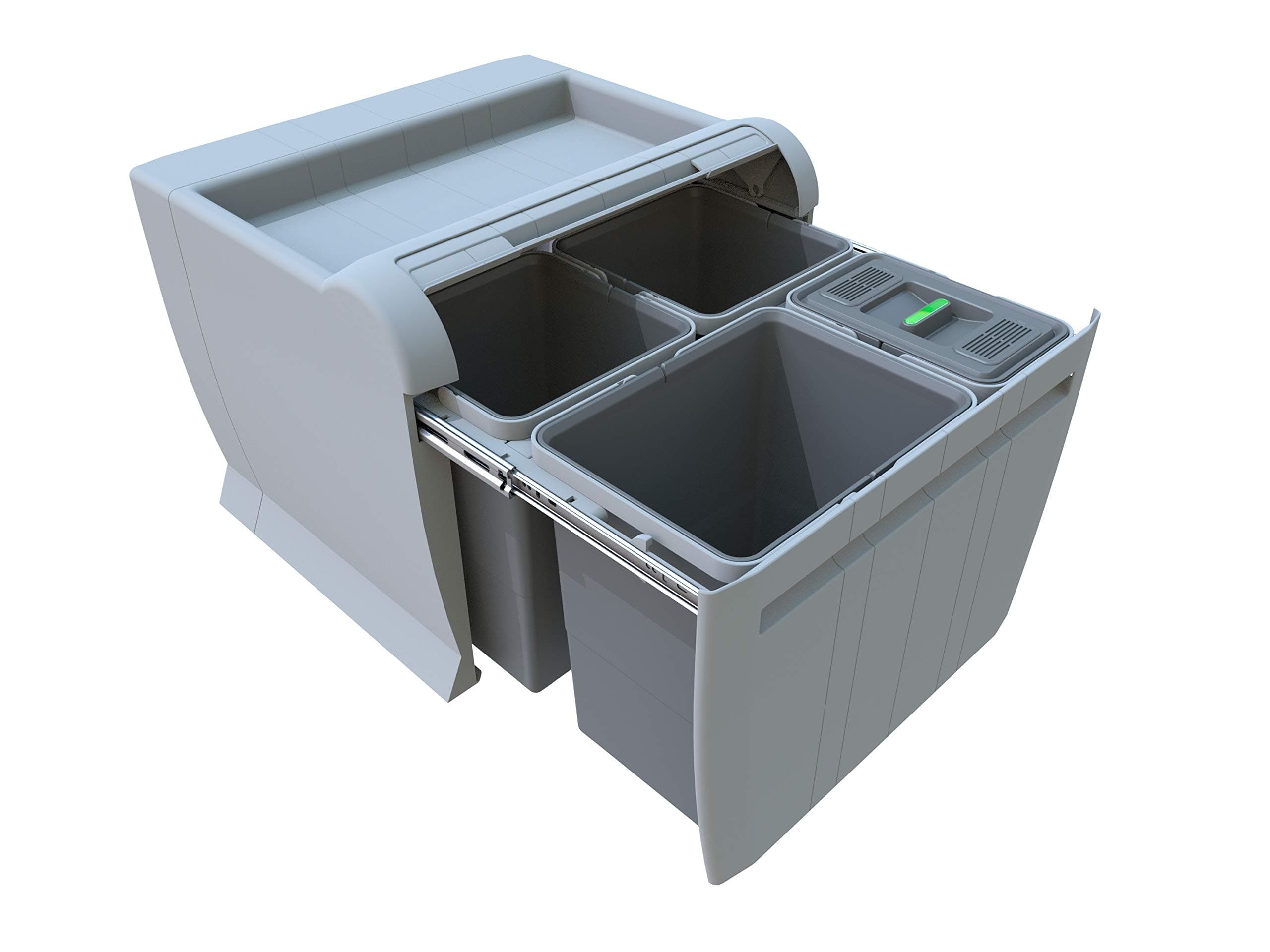 ELLETIPICity PTA 5045 C Pull-Out Waste Bin for Base, Grey, 52 x 47 x 44 cm