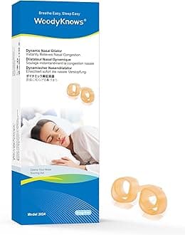 WoodyKnows Dynamic Nasal Dilator, Model 2024 Standard, Improves Sleep and Sports Airflow, Nasal Congestion and Nose-Related snoring aid (M 3Pack)