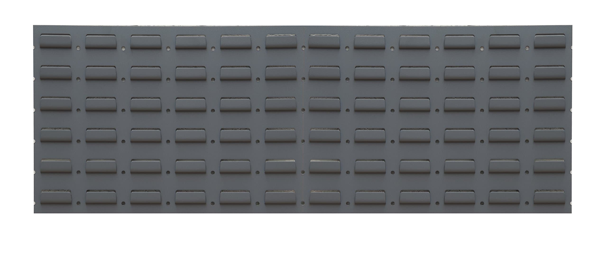 Durham LPW-34.5X12-95 Louvered Panel, Wall, (2) 17.25" x 12" Panels, Gray, 2" Height, 35" Width, 12" Length
