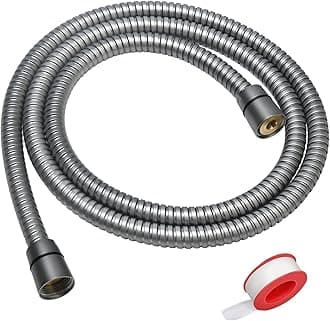 Shower Hose Extra Long 59 Inches Handheld Shower Head Hose with Brass Insert and Nut - Durable and Flexible - Gray