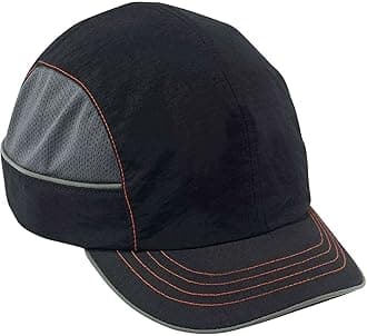 Safety Bump Cap, Baseball Hat Style, Comfortable Head Protection, Short Brim, Skullerz 8950,Black