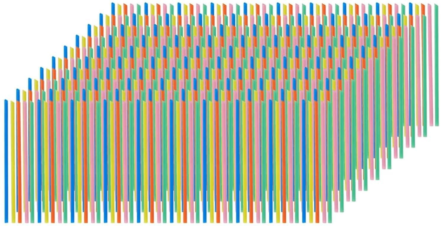 Individually Wrapped,100 Pack 7 Inch Long - Black Or White Or Colored Drinking Straws For Boba Bubble Tea, Milkshakes, Slushies Party Straws,Healthy Drinks