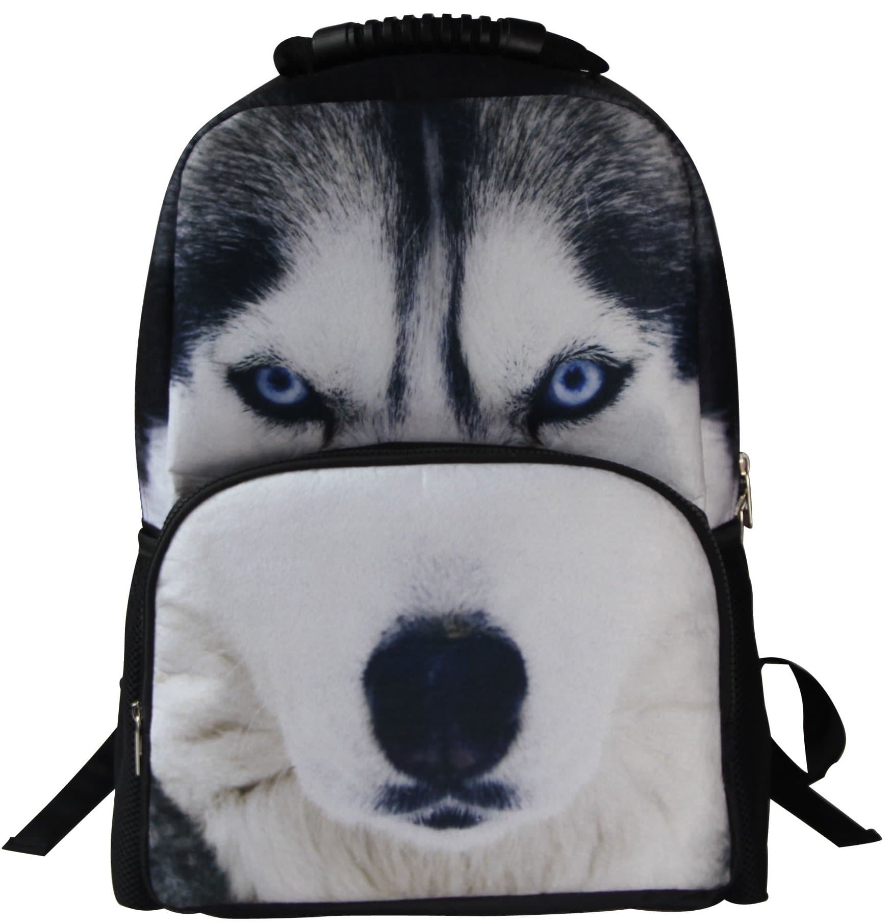 Animal Face 3D Animals Wolf Husky Backpack 3D Deep Stereographic Felt Fabric
