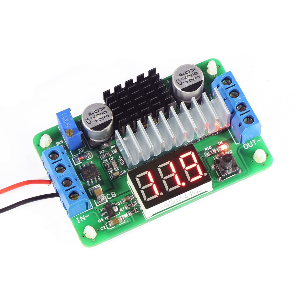 Boost Converter, LTC187 DC Boost Converter 3.5-30V 100W Power Source Voltage Regulator 5V/12V Step Up Volt Module with Voltmeter Input/Output Alternate LED Display for Car Auto Motor Motorcycle, etc