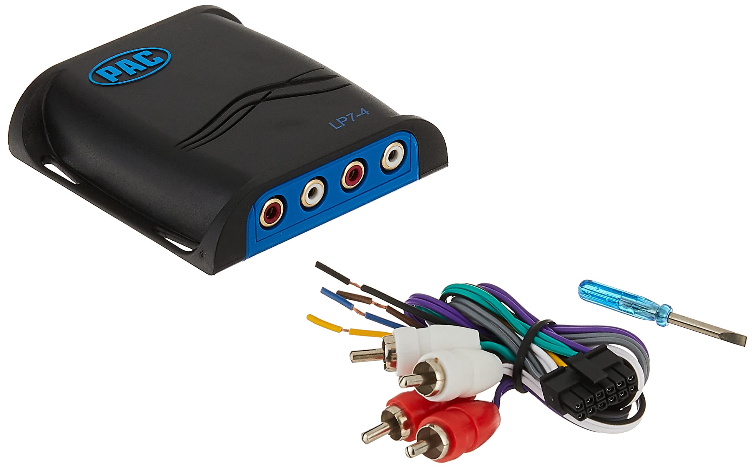 PAC LP7-4 L.O.C. PRO Series 4-Channel Line Output Converter with Remote Turn On , Blue