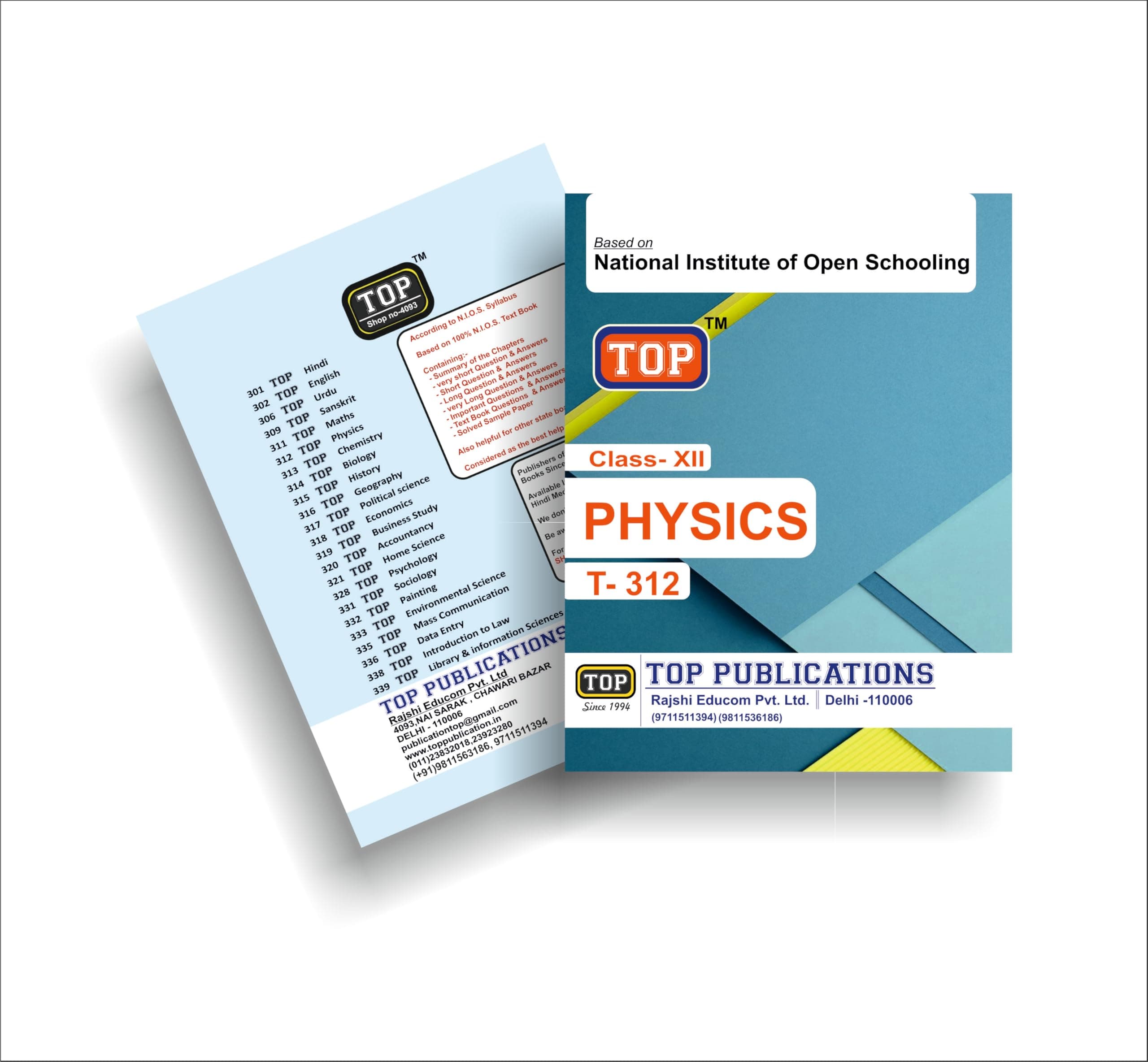 TOP NIOS Physics Guide Class 12 (T-312)