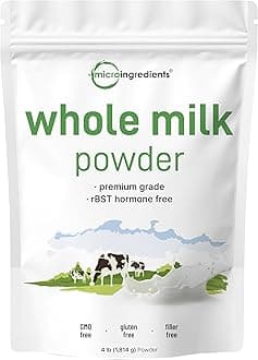 Whole Milk Powder, 4 Pounds | Rbst Hormone-Free, Pasture Cultured Source, Premium Quality Dry Powder Form | Great For Baking | High In Protein | Non-GMO