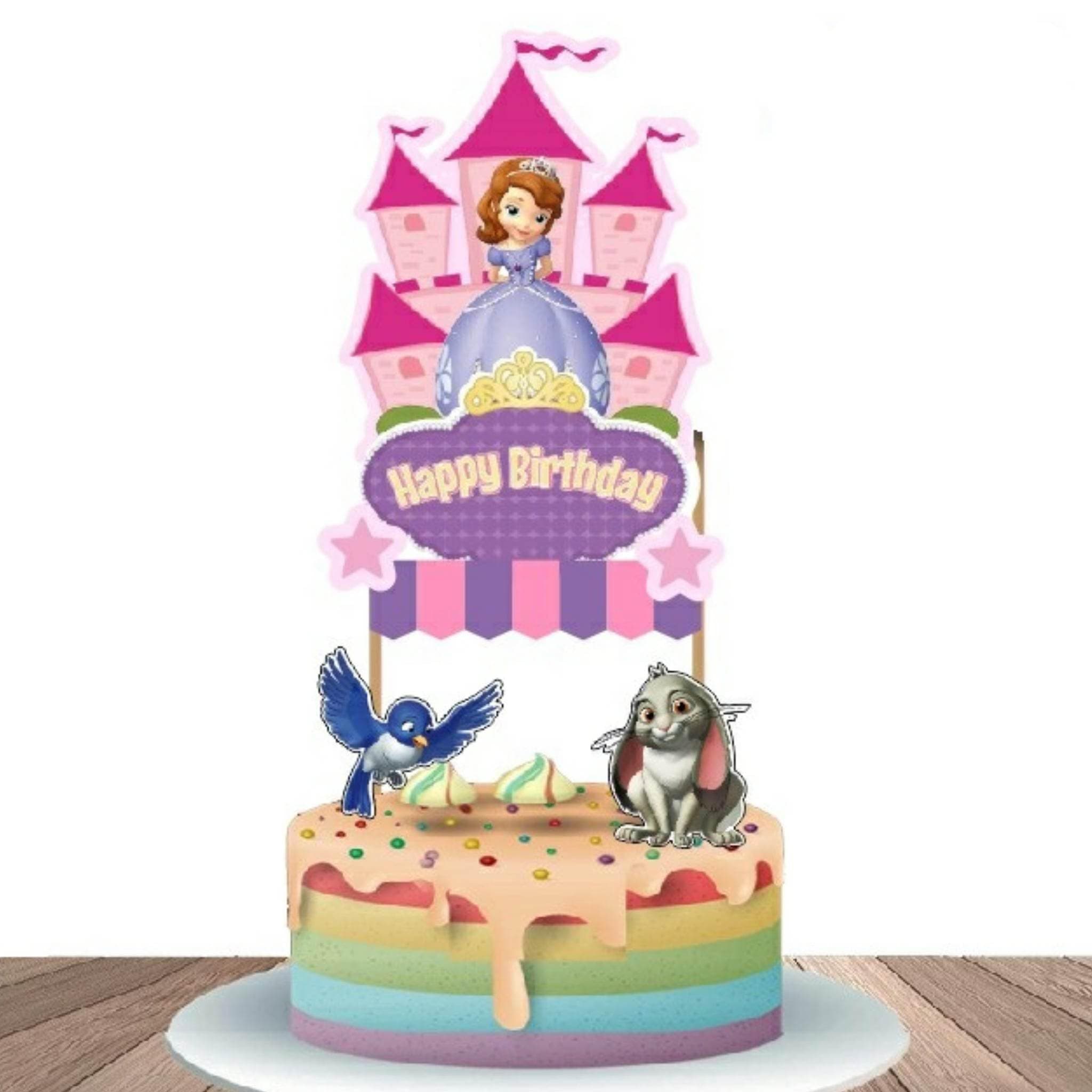 Sofia the First Castle Birthday Cake Topper Cake Decoration Self-assembly
