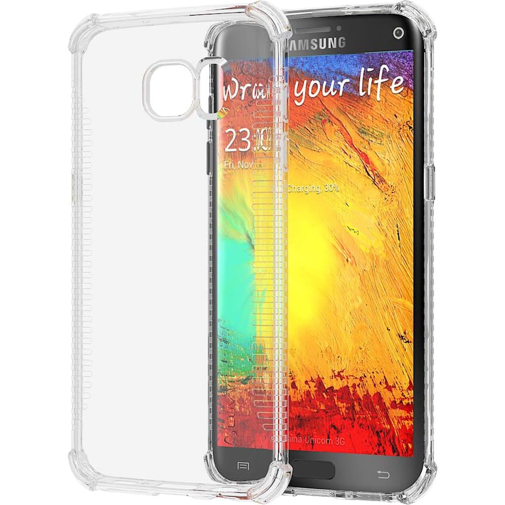 LUVVITT Galaxy S7 Edge Case, [Clear Grip] Soft Slim Flexible TPU Back Cover Transparent Rubber Case for Samsung Galaxy S7 Edge - Clear