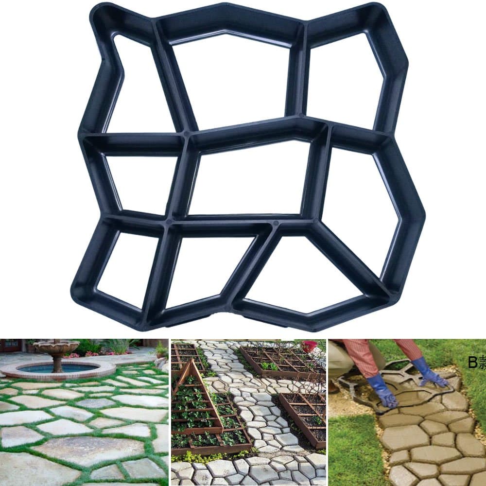 Vitrust Walking Path Maker DIY Walkway Maker Mold Patio Path Mold Maker Garden Lawn Concrete Paving Path Mold Walkway Mold