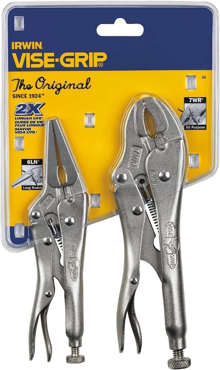 VISE-GRIP Original Locking Pliers Set with Wire Cutter, 2-Piece (36), One Size