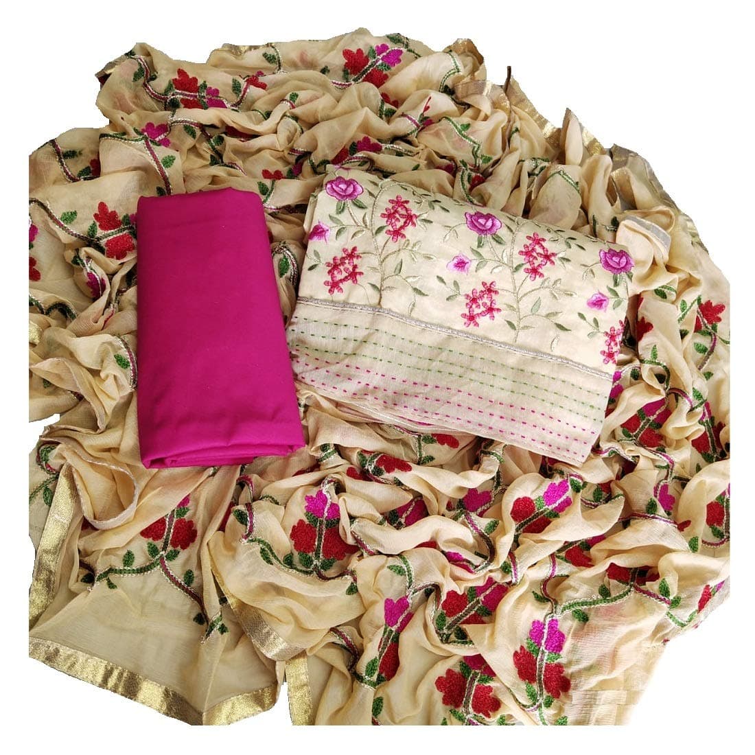 Monika Silk Mill Chanderi Dress Material