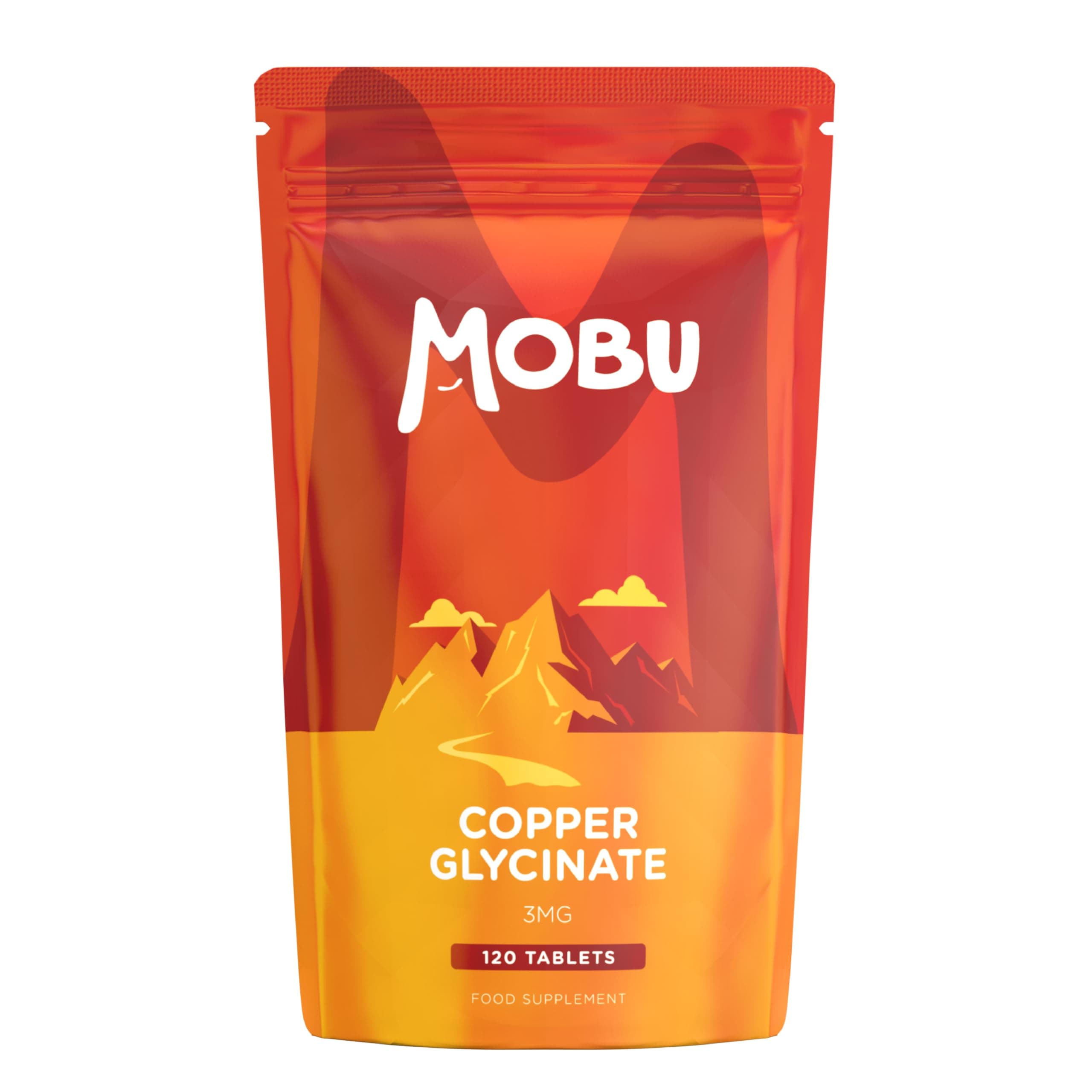 Copper Bisglycinate 3mg 120 Tablets – Chelated Form – Immune System Support – Vegan UK Made – GMP Approved – MOBU