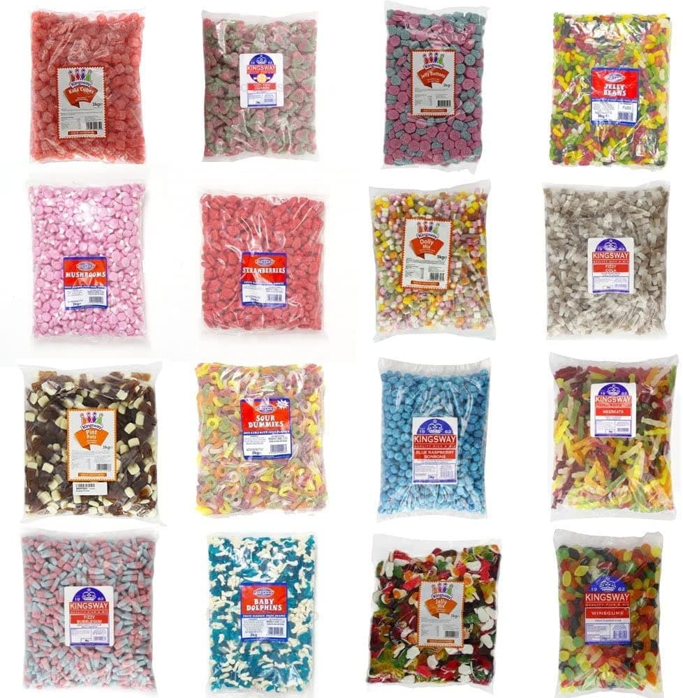 Kingsway Candy Sweets - Over 300 Different Sweets & Weights to Choose from (Fizzy Mix, 500g)