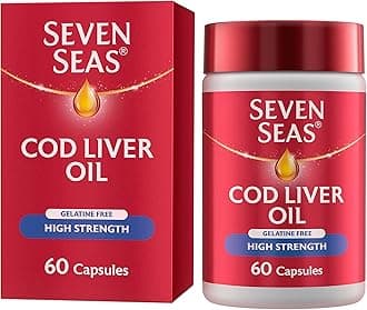 Seven Seas Cod Liver Oil High Strength With Omega 3 Plus Vitamins D E 120 Capsules