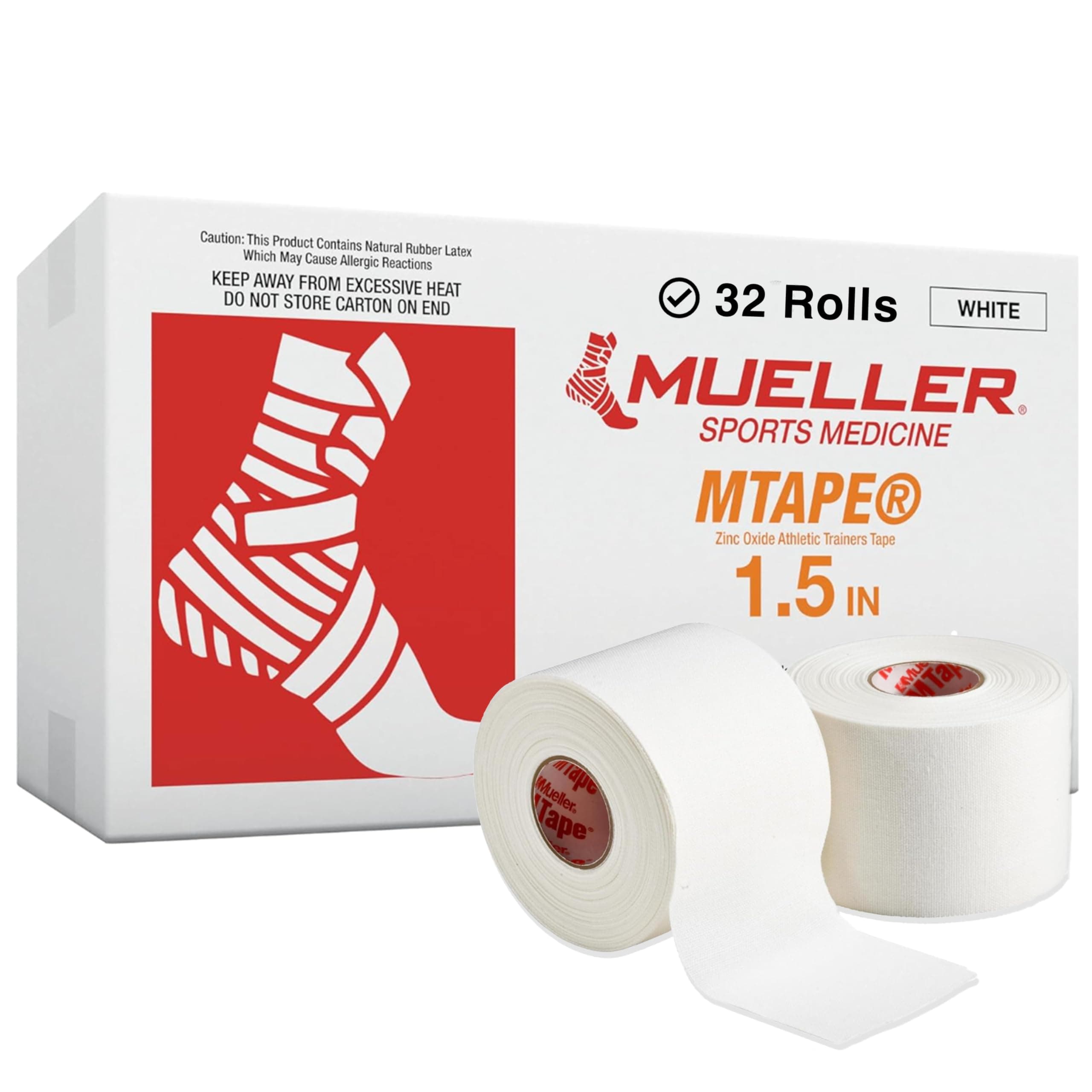 MTape (CS), White, 1.5" x 15 Yards