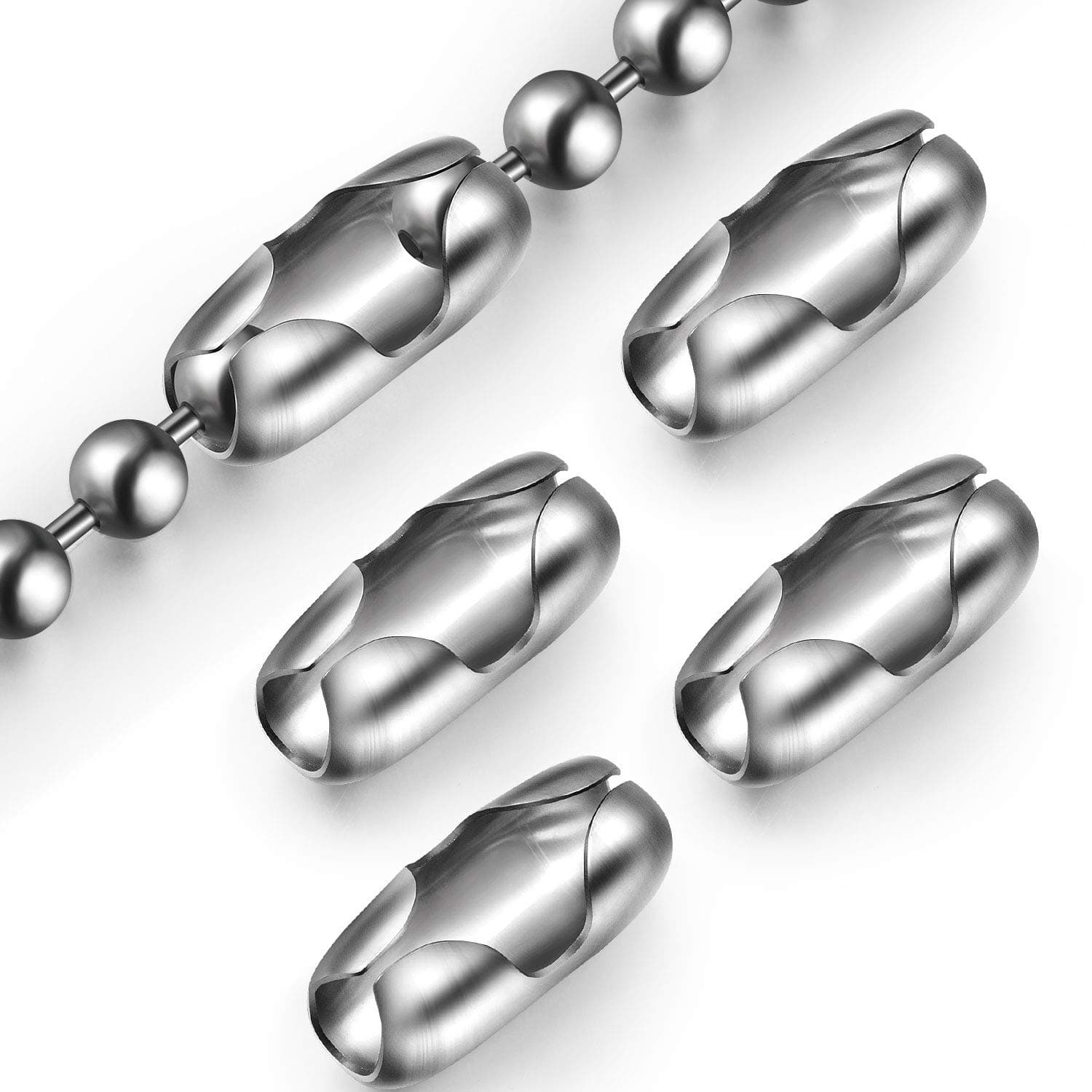 Pangda 20 Pieces Vertical Chain Connector Replacement Clips Roman Blind Ball Chain Cord Connector