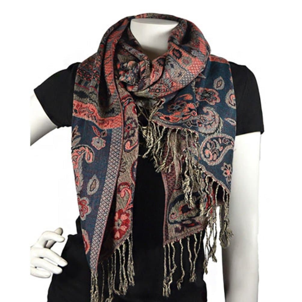 Reversible Paisley Pashmina Scarf Shawl Wrap