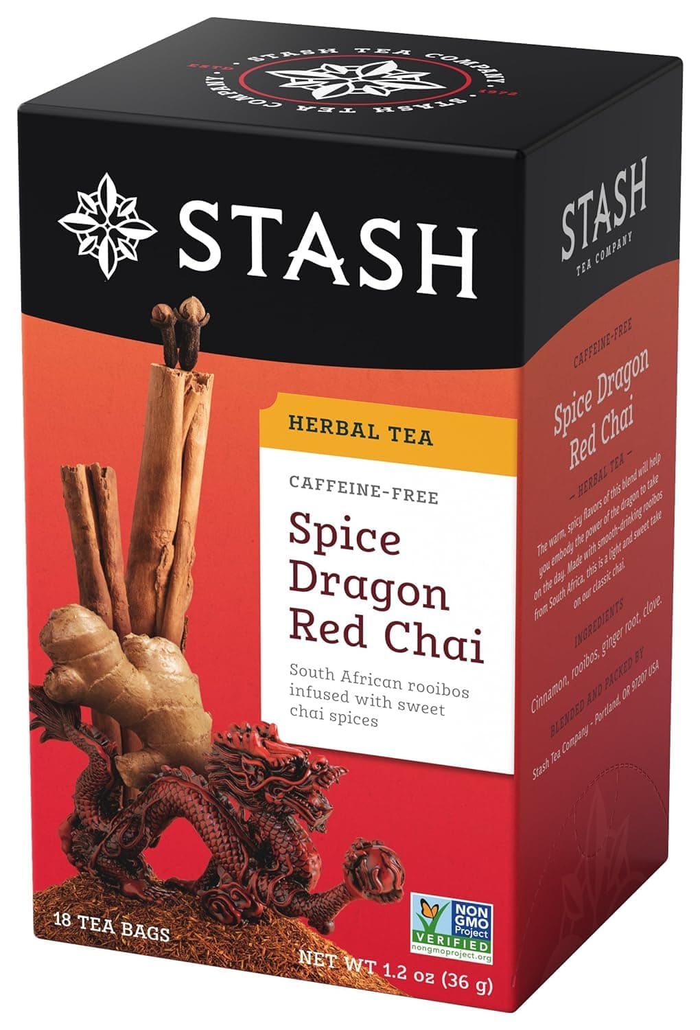 Spice Dragon Red Chai Herbal Tea, 18 Count