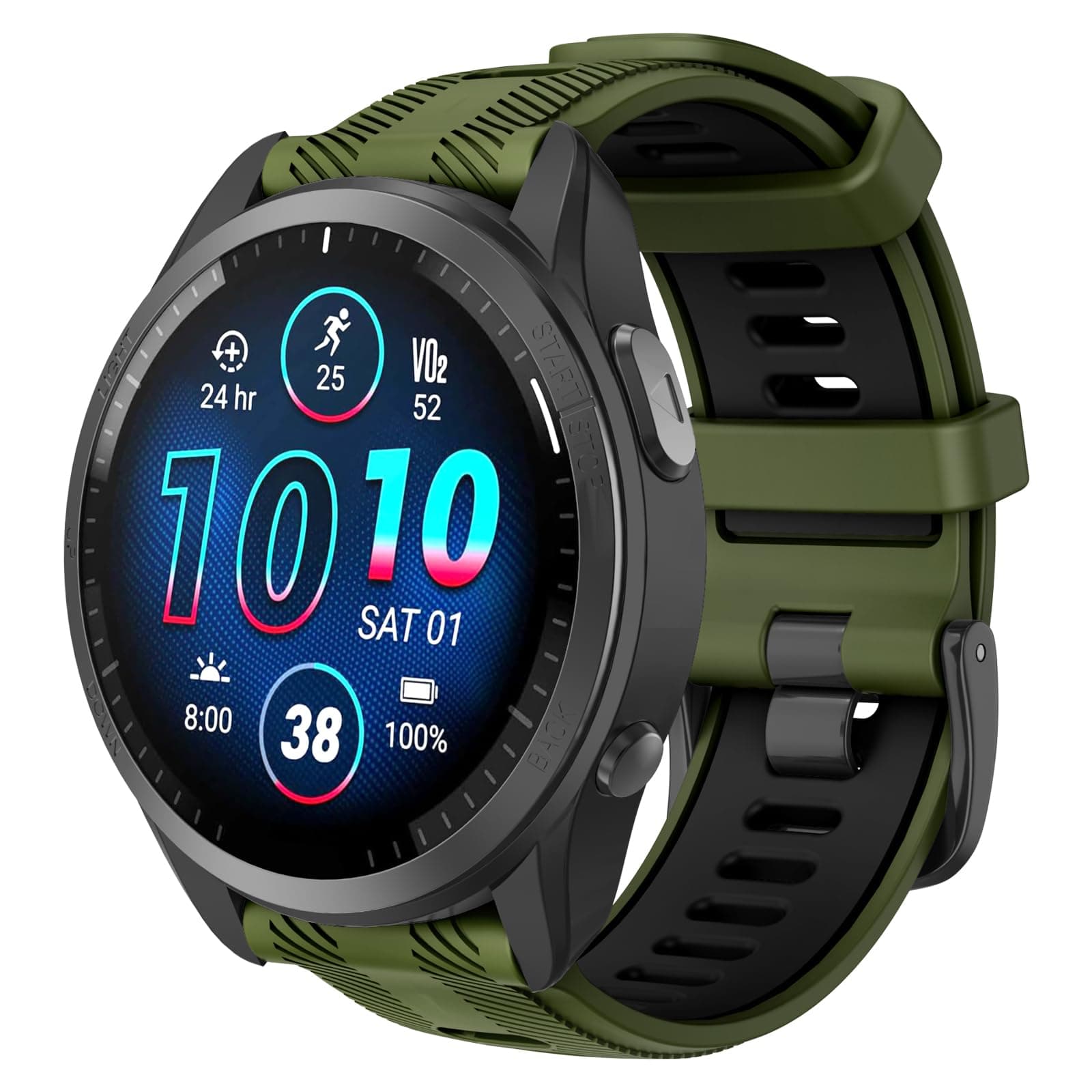 ISABAKE 22mm Watch Strap for Garmin Forerunner 965/955, Silicone Replacement Band for Forerunner 945/935, Fenix 5