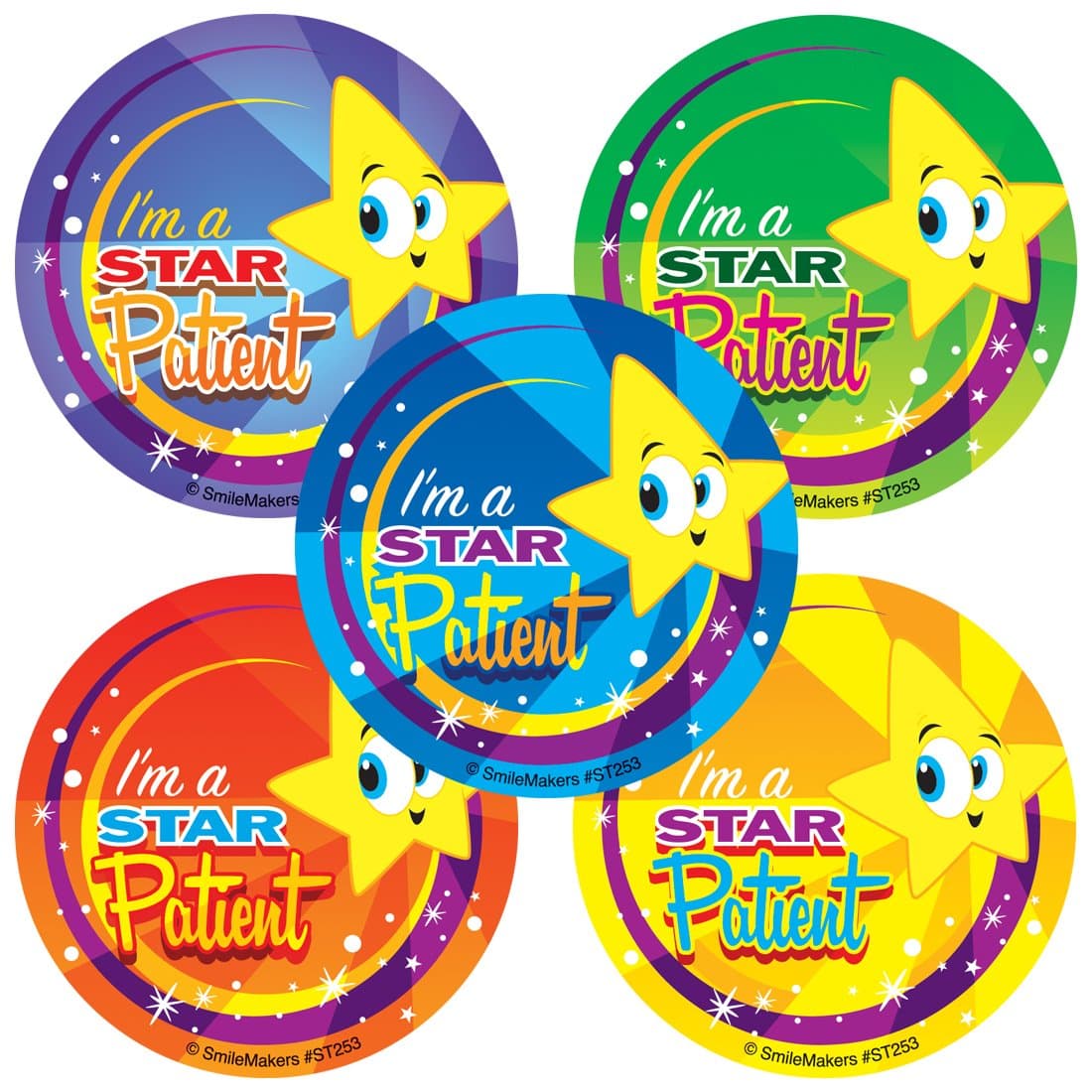 SmileMakers Star Patient Stickers - Prizes 100 per Pack