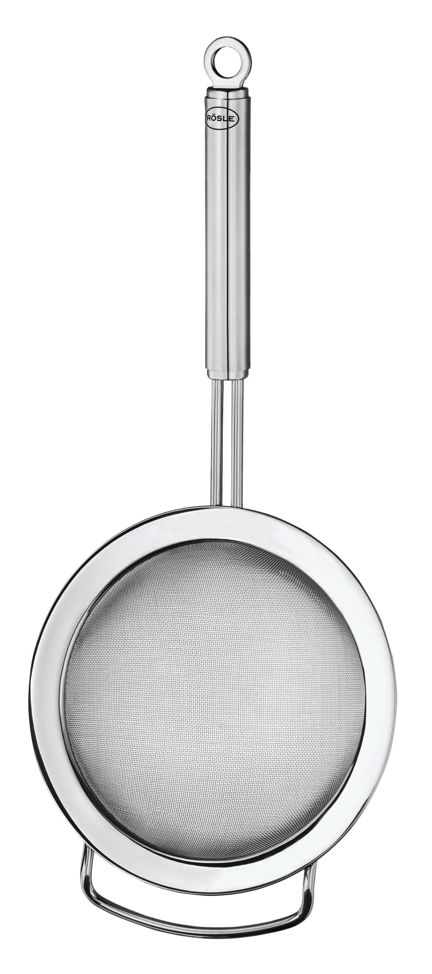 Stainless Steel Round Handle Kitchen Strainer, Fine Mesh, 7.9 Inch