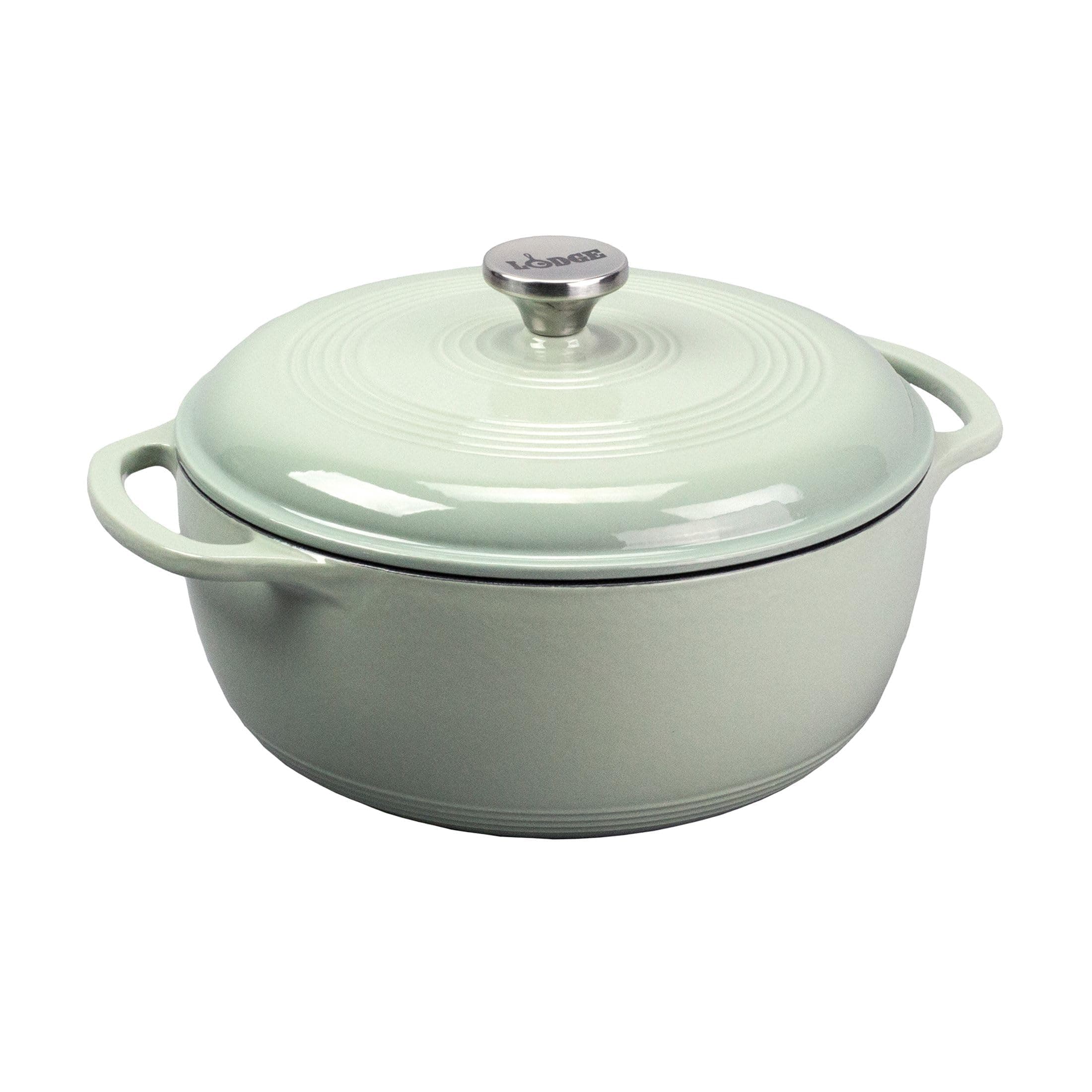 Essential Enamel Cast Iron Dutch Oven - Perfect for Bread Baking, Braising, Marinating & Slow Cooking - Features Moisture-Sealing Lid & Dual Handles - Kitchen Essentials - 6 Quarts - Desert Sage